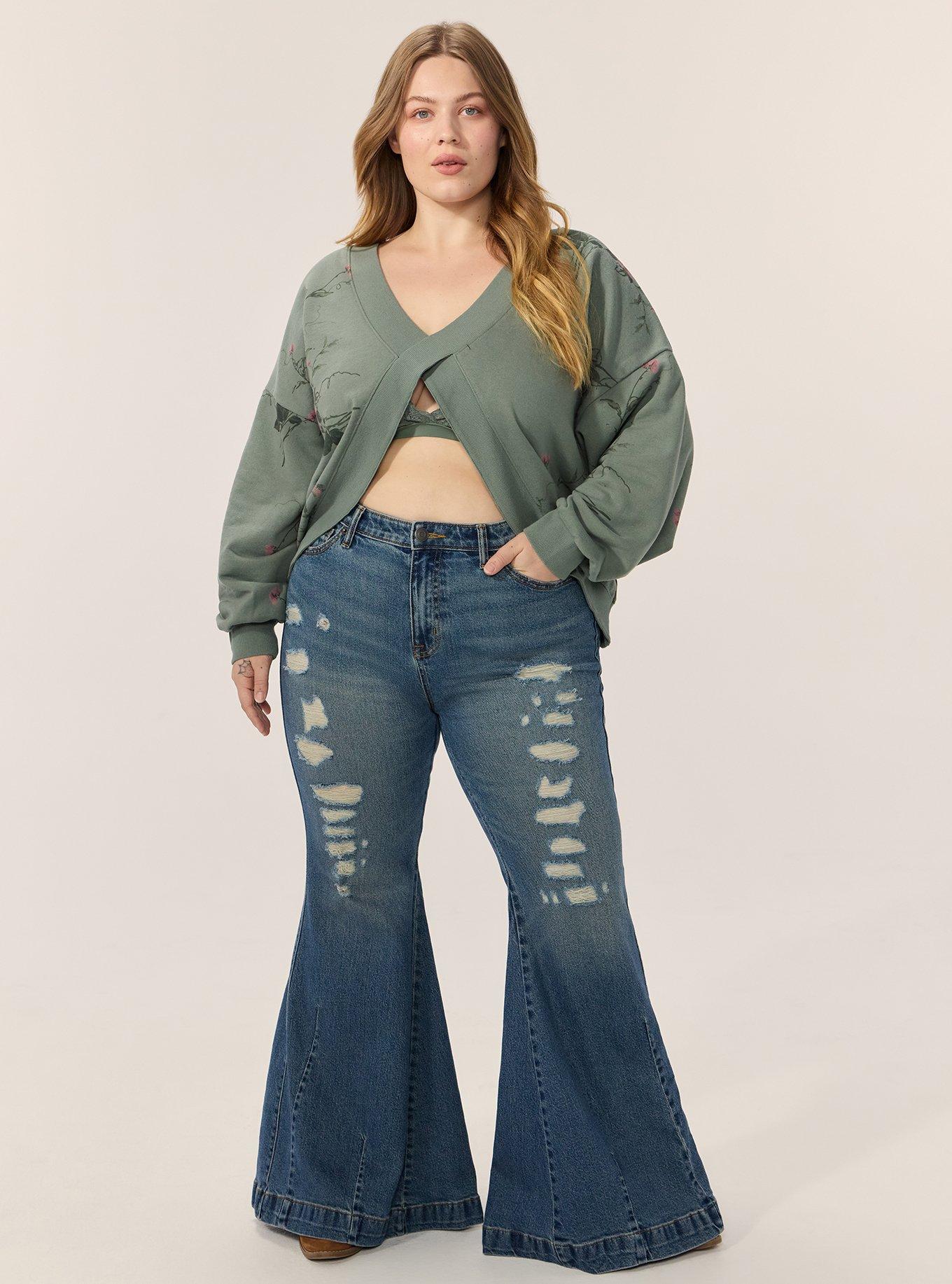 Festi Reversible Sweatshirt, VINES FLORAL GREEN, alternate
