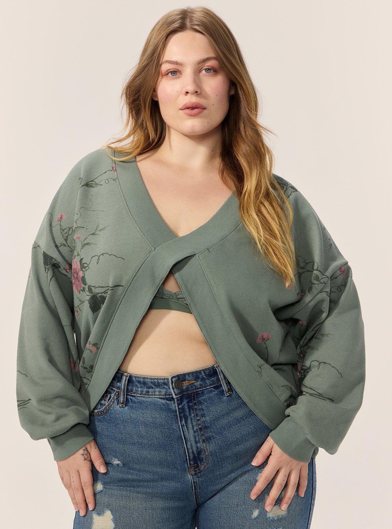 Festi Reversible Sweatshirt, VINES FLORAL GREEN, hi-res