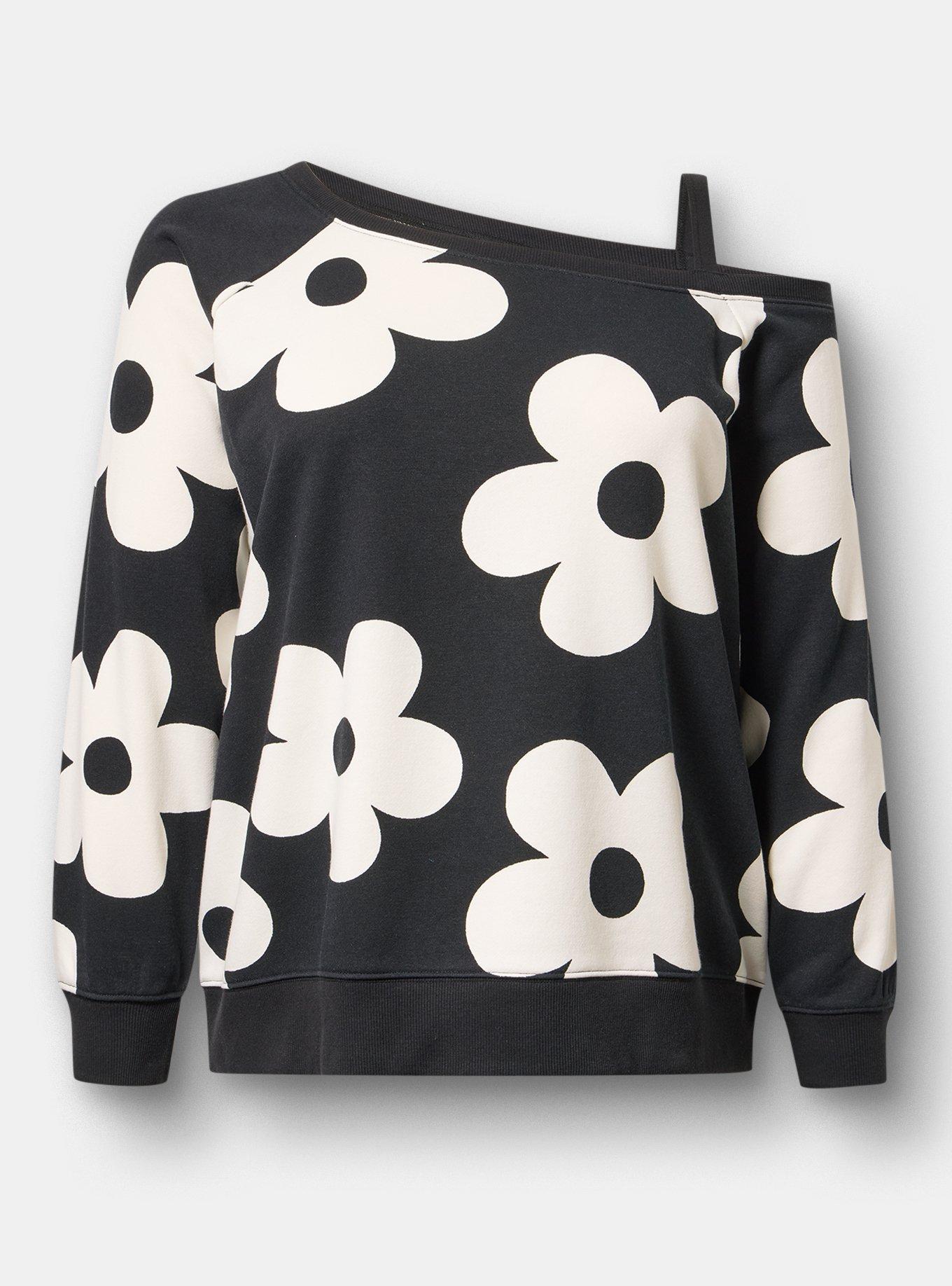 Plus Size - French Terry Off-Shoulder Sweatshirt - Torrid