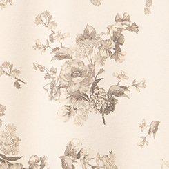 French Terry V-Neck Modern Sweatshirt, WINTER BOUQUET FLORAL IVORY, swatch