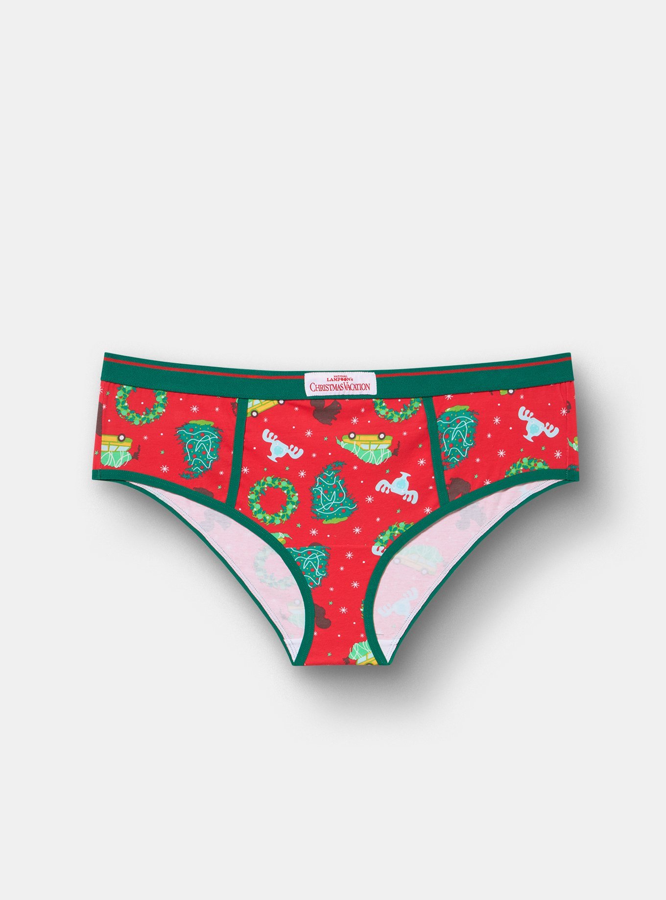Plus Size Christmas Vacation Mid-Rise Cotton Hipster Panty, MULTI, hi-res