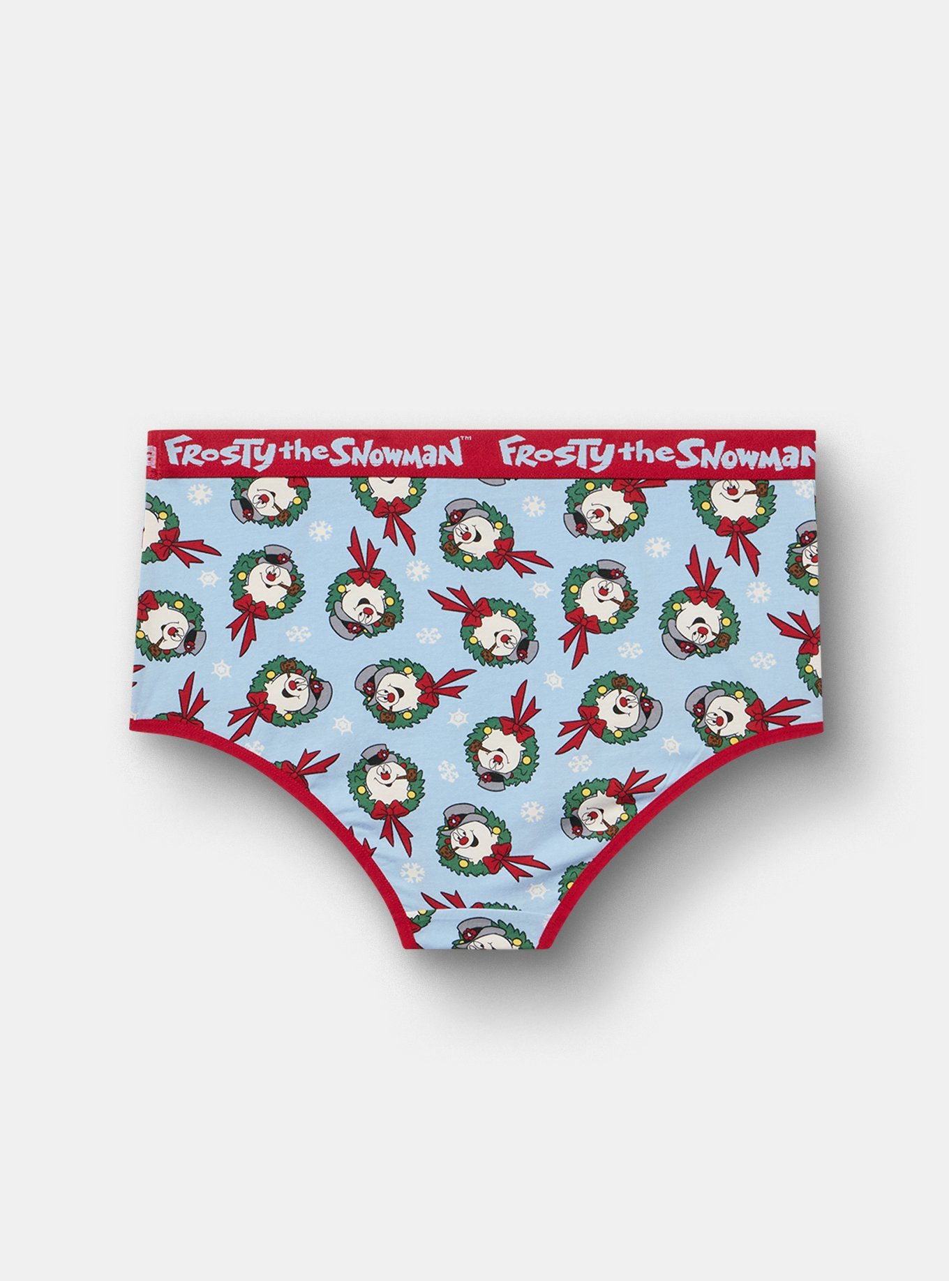 Plus Size Frosty The Snowman Mid-Rise Cotton Brief Panty, MULTI, alternate