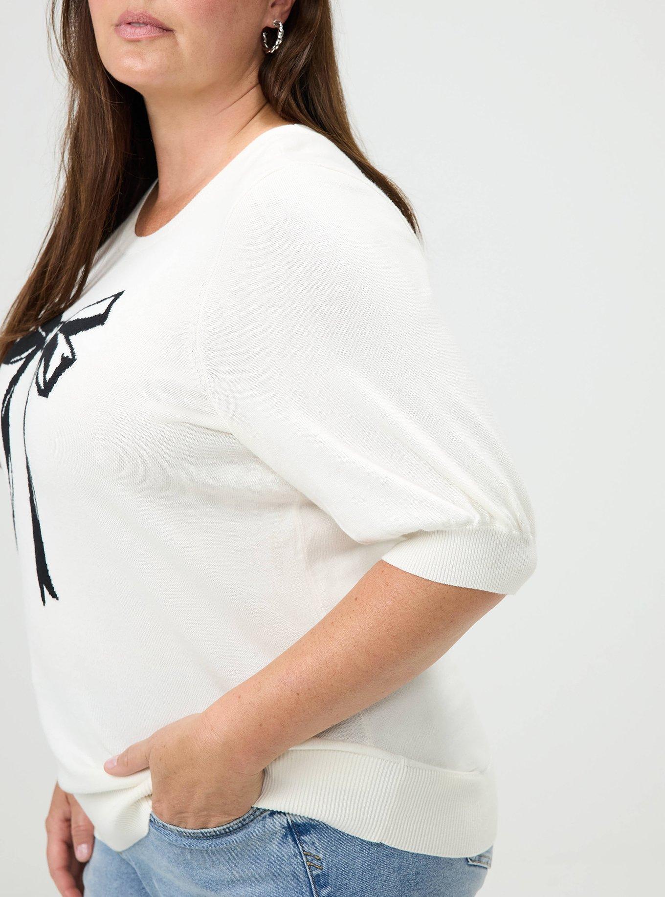 Plus Size Crew Pullover Sweater, WHISPER WHITE, alternate