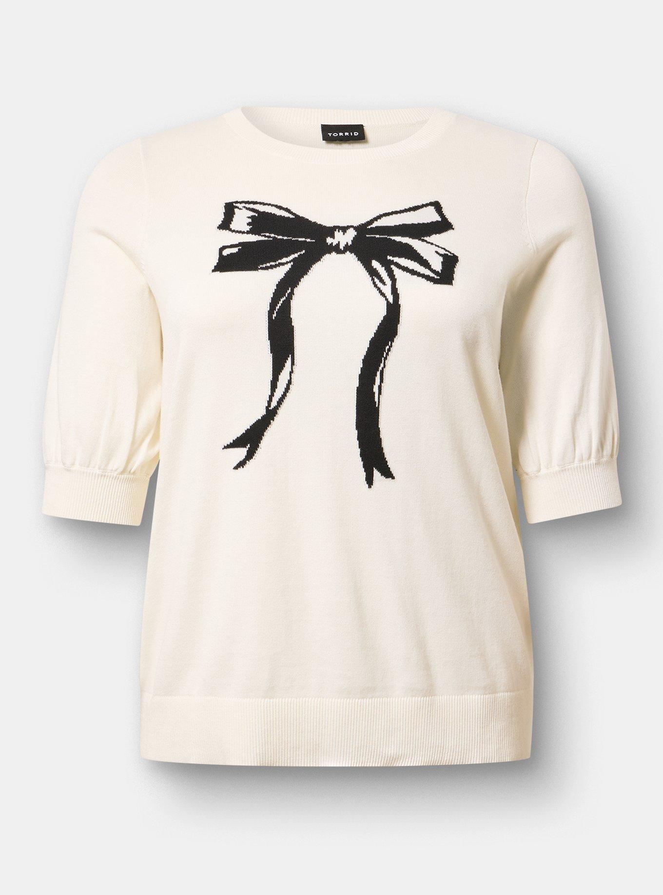 Plus Size Crew Pullover Sweater, WHISPER WHITE, flat