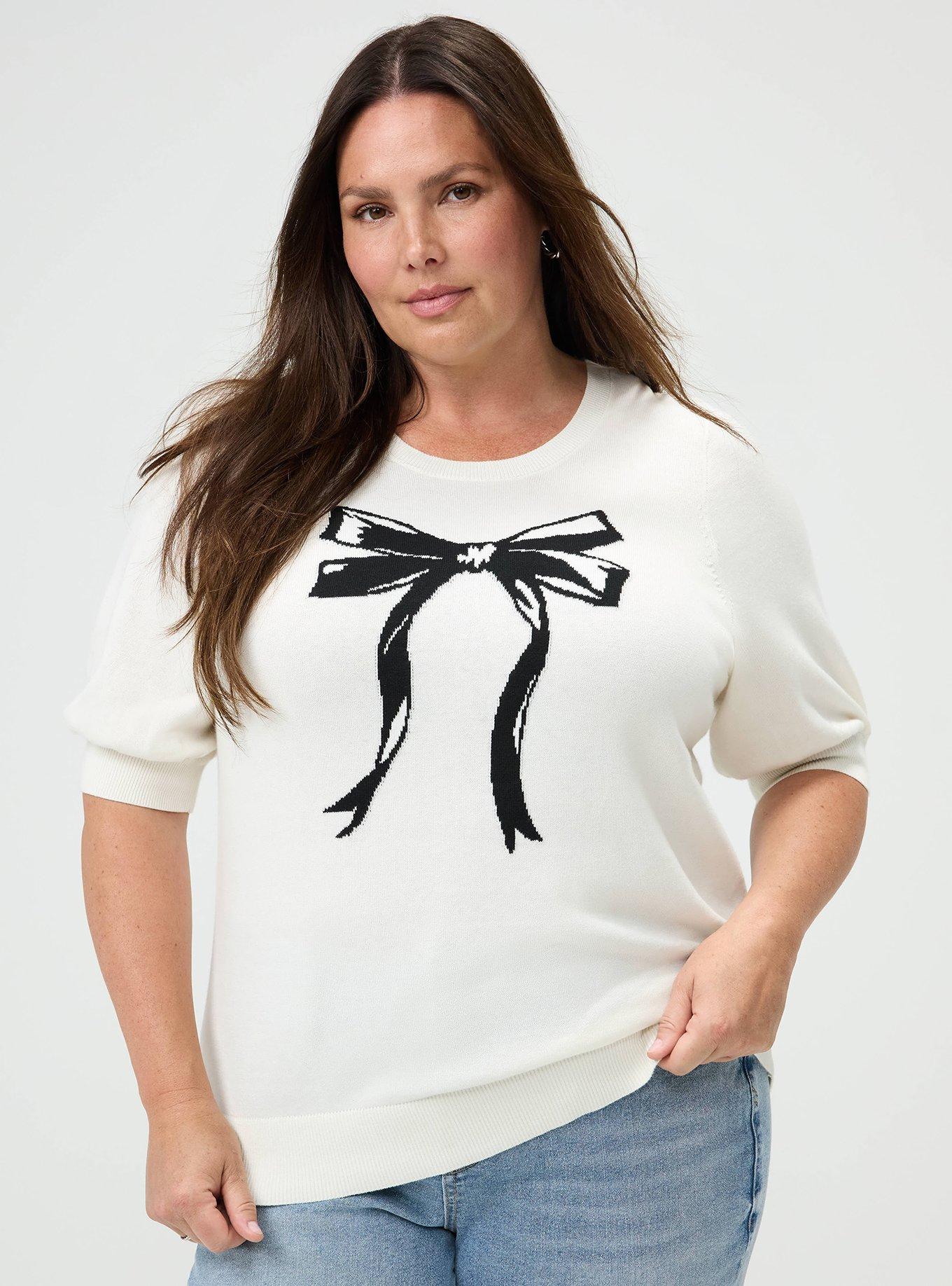Plus Size Crew Pullover Sweater, WHISPER WHITE, hi-res