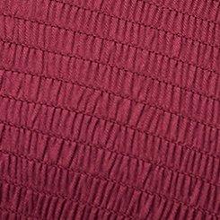 V-Neck Smocked Bodice Romper, MAROON BANNER, swatch
