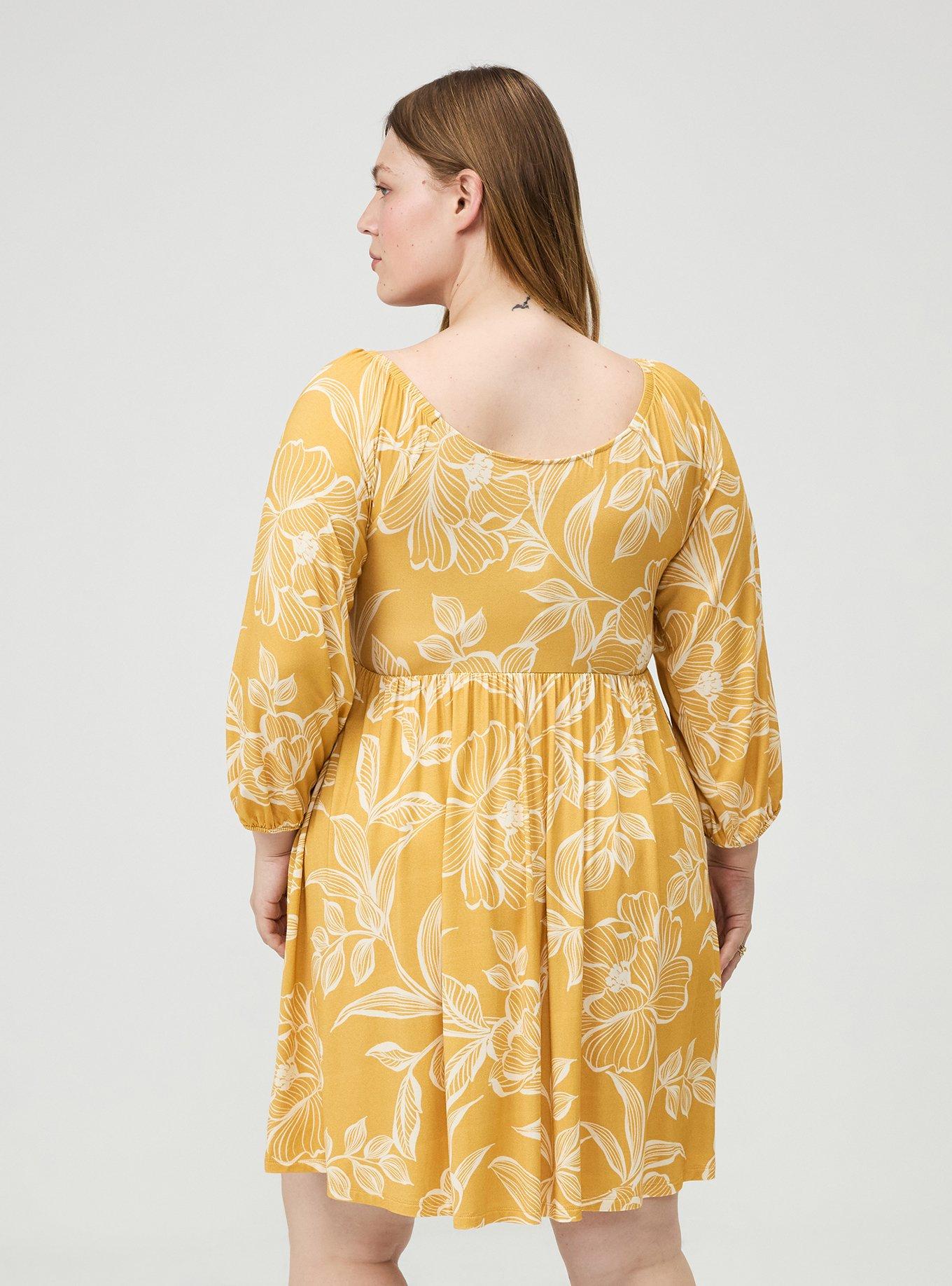 Raglan Sleeve Mini Dress, NOVA FLORAL YELLOW, alternate