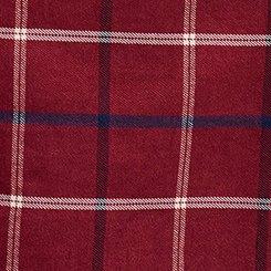 Plus Size Belle Isle Button Front Pleated Skort, BONNIE PLAID BURGUNDY, swatch