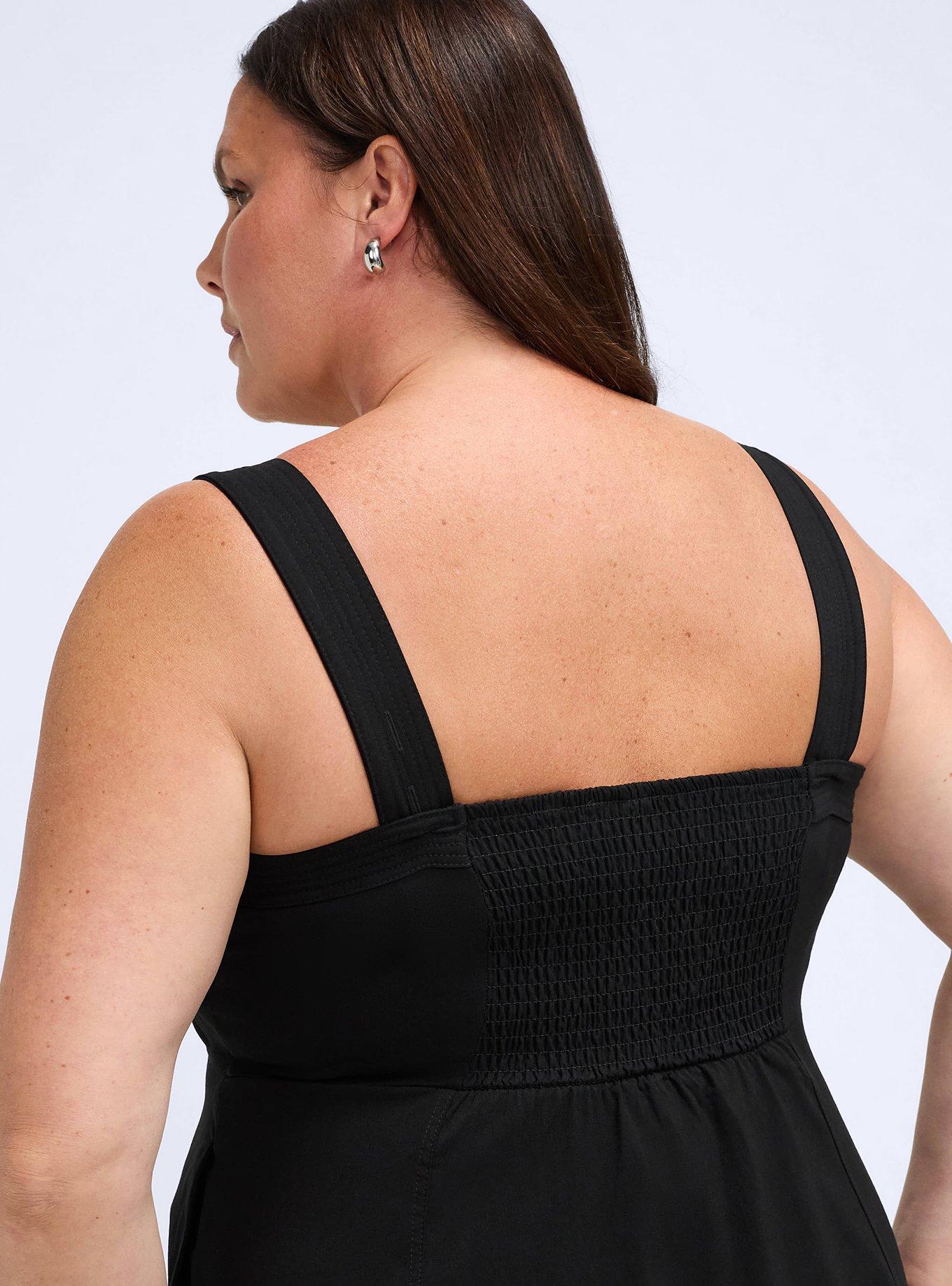 Belle Isle Smocked Back Midi Dress, DEEP BLACK, alternate
