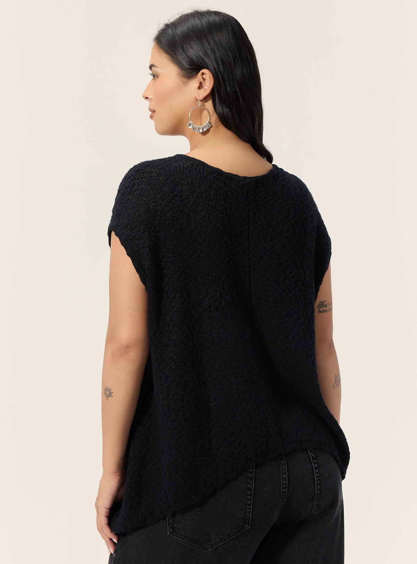 Plus Size Festi Dolman Sweater, DEEP BLACK, alternate