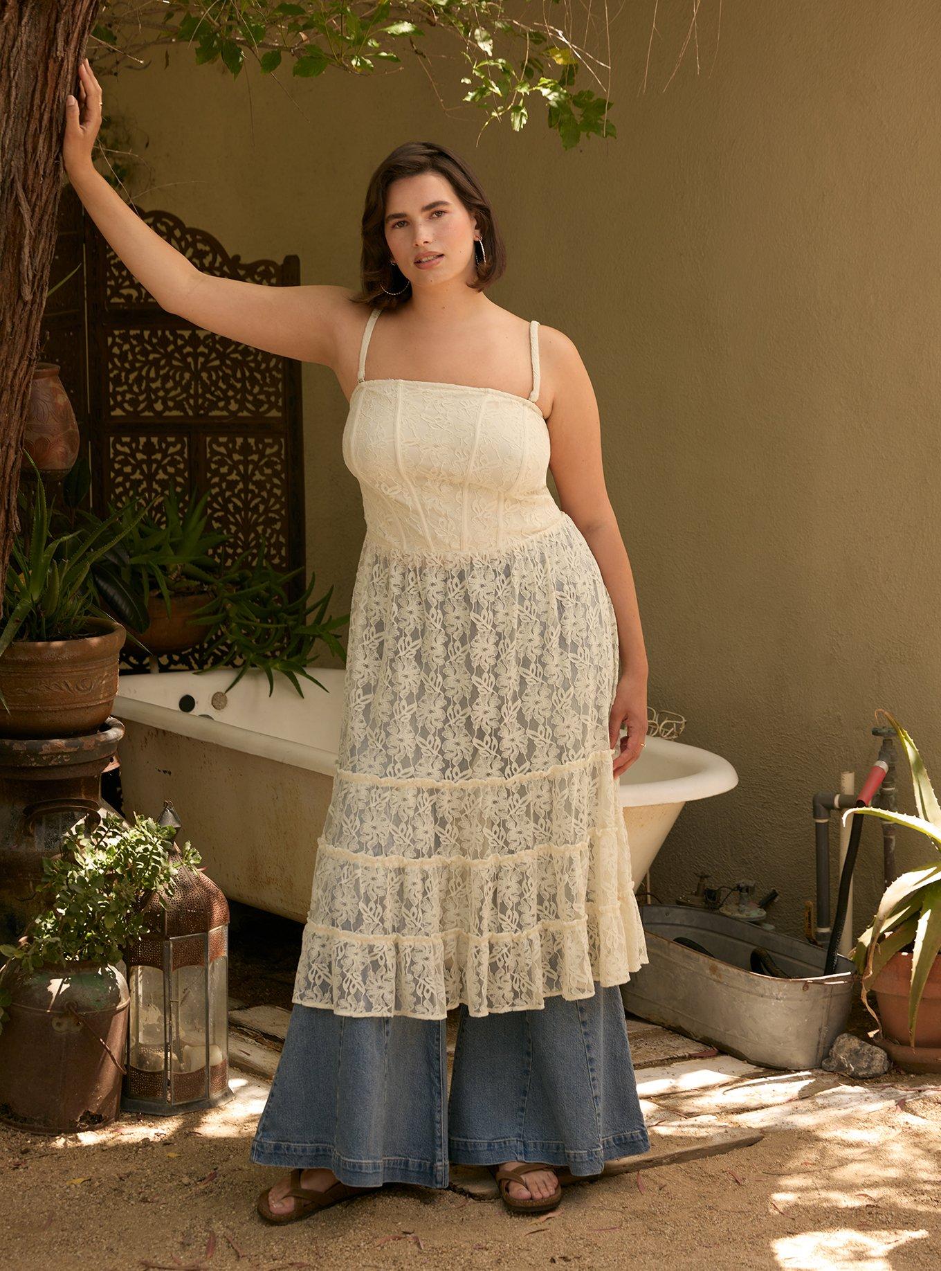 Festi Lace Midi Top, WHITE SWAN, hi-res