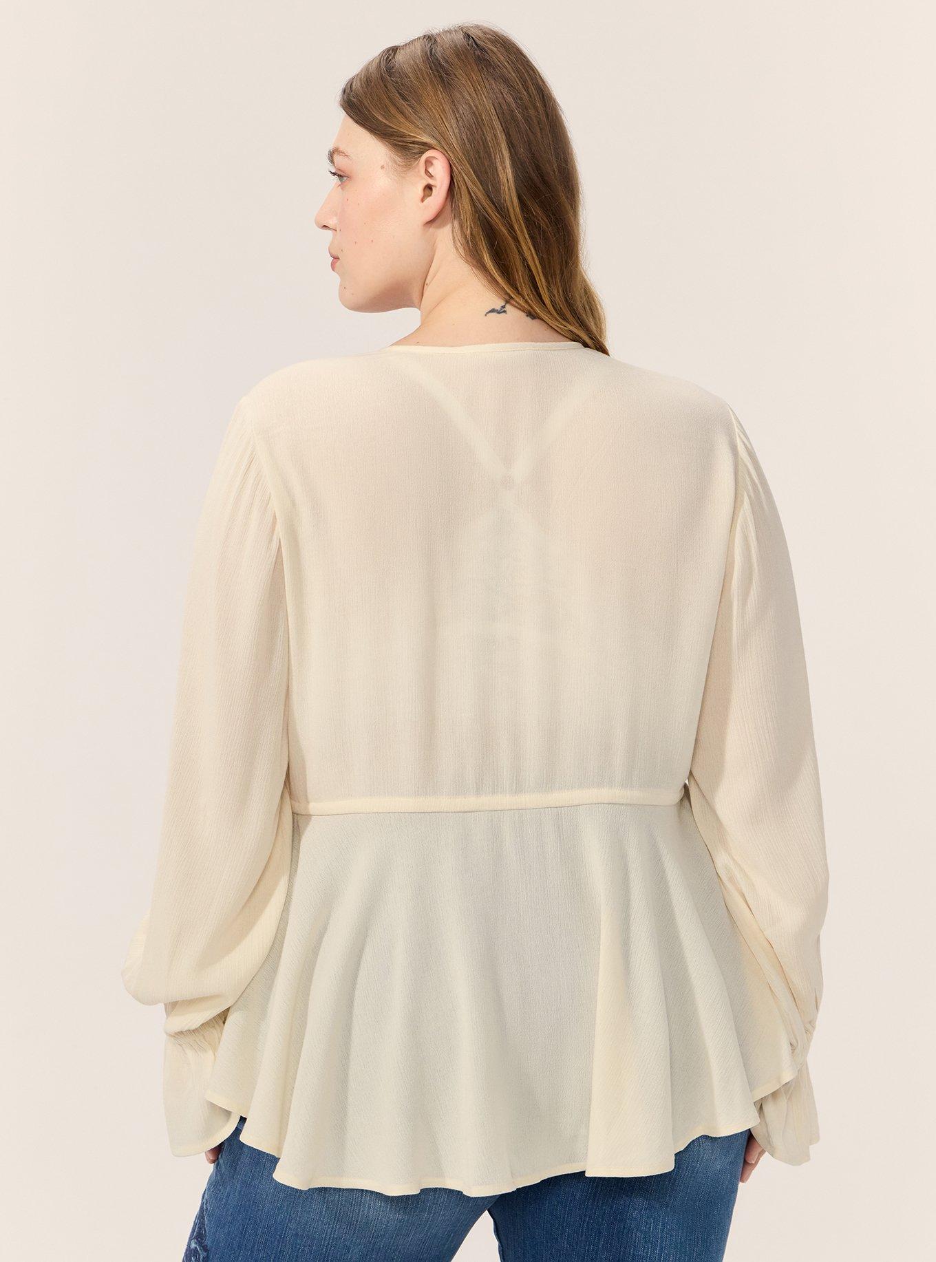Festi Tie-Front Hi-Lo Top, WHITE SWAN, alternate