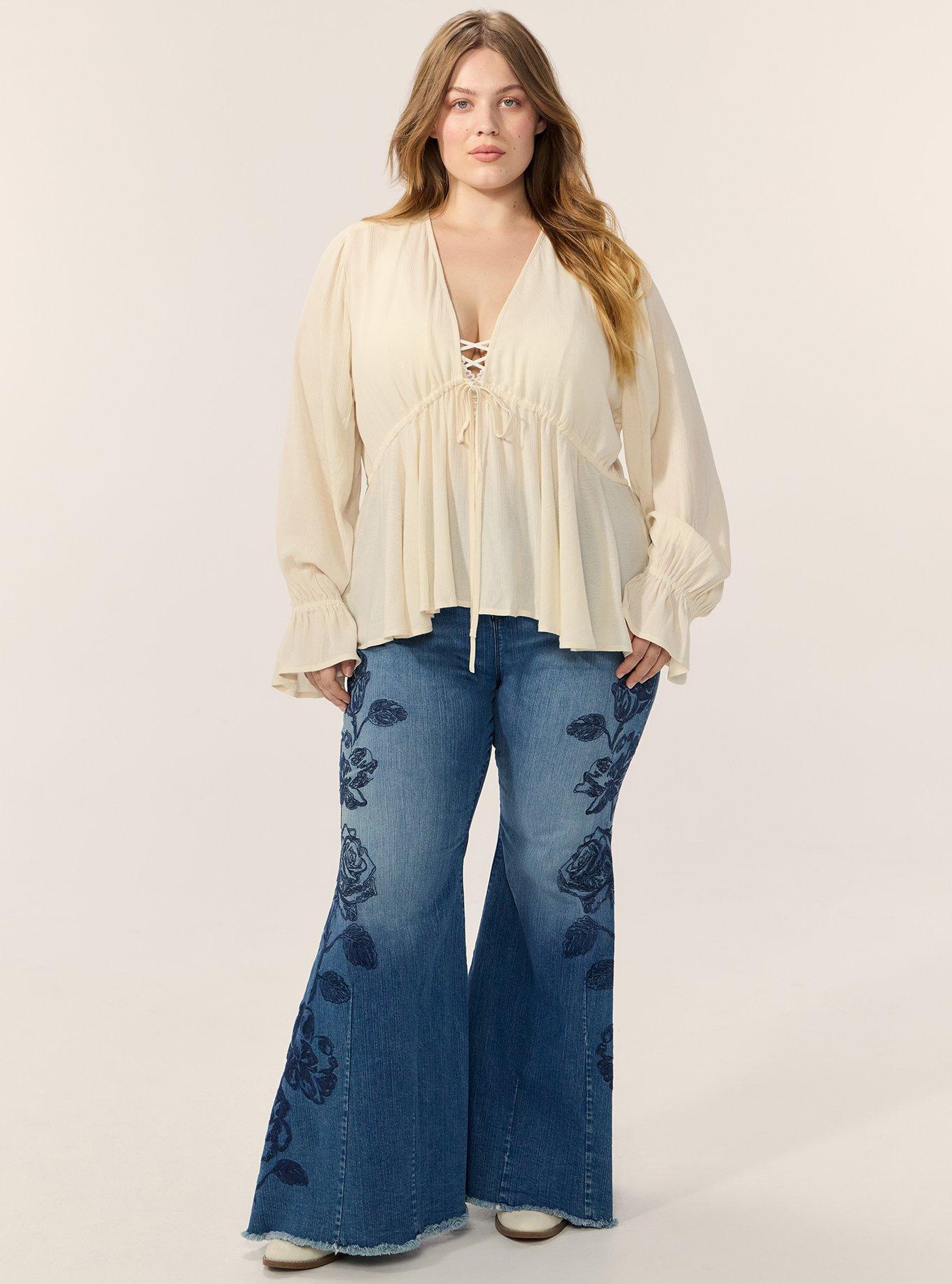 Festi Tie-Front Hi-Lo Top, WHITE SWAN, alternate