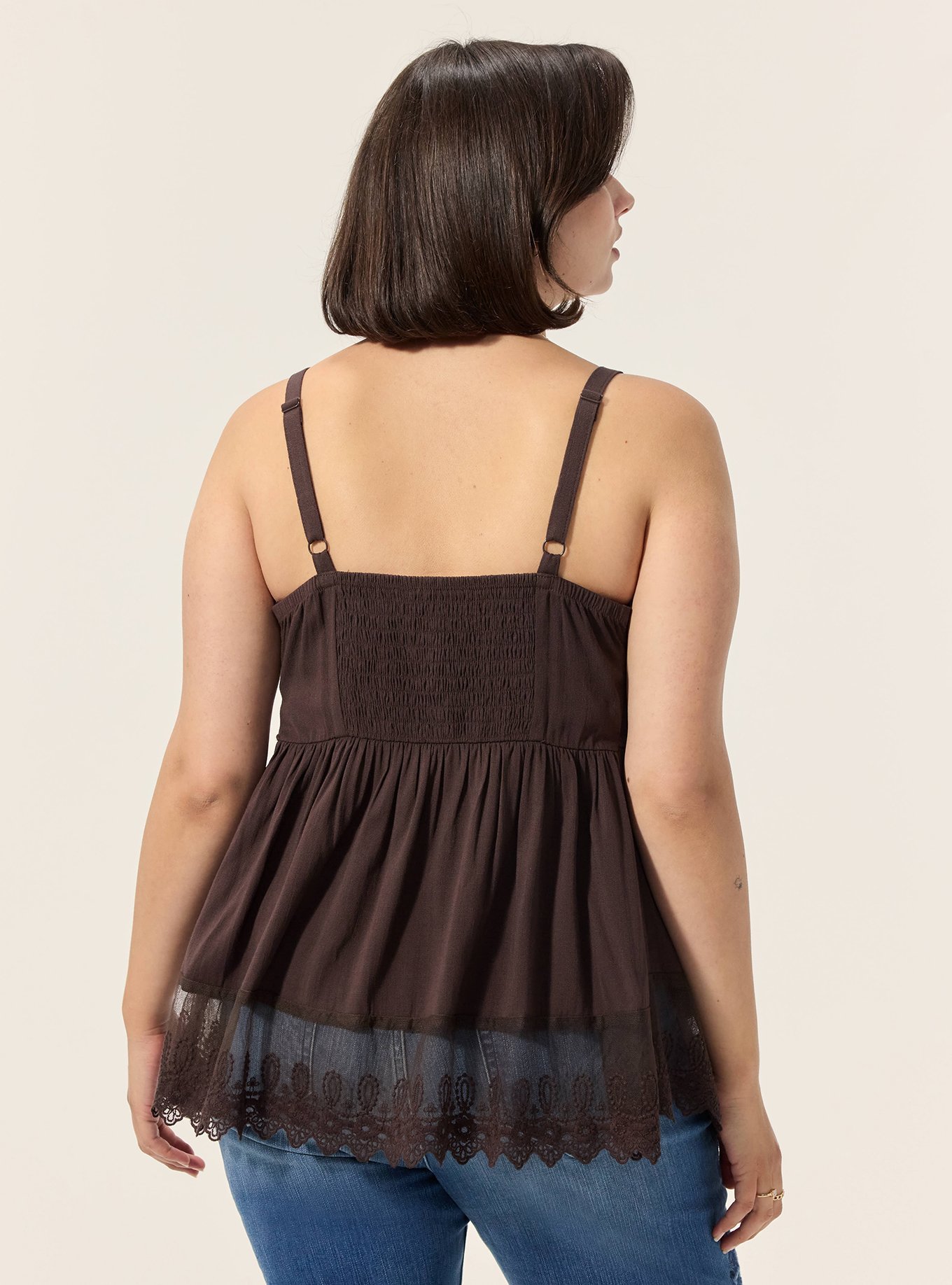 Plus Size - Festi Surplice Lace Cami - Torrid