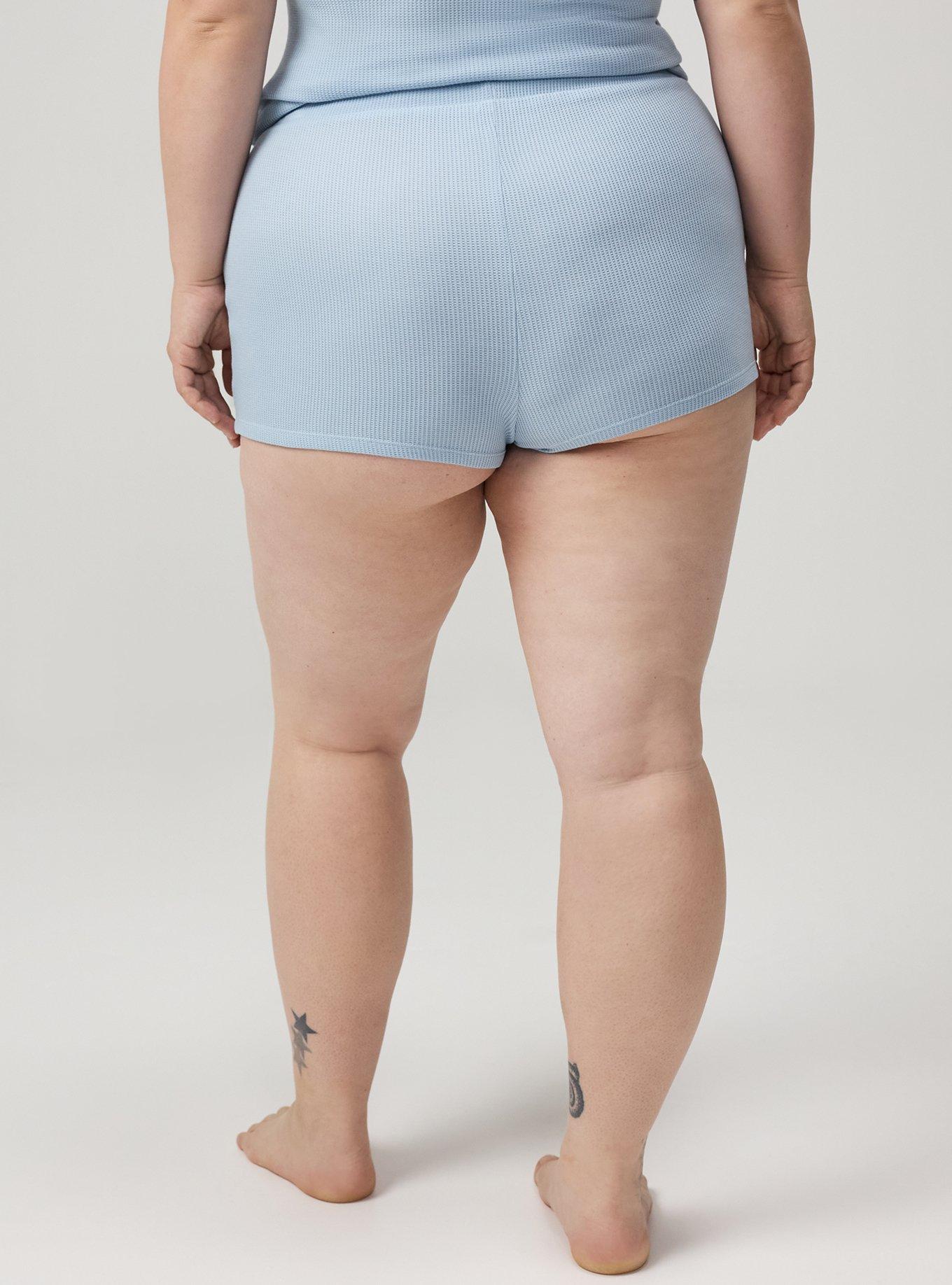 Plus Size Baby Waffle Sleep Short, CASHMERE BLUE, alternate