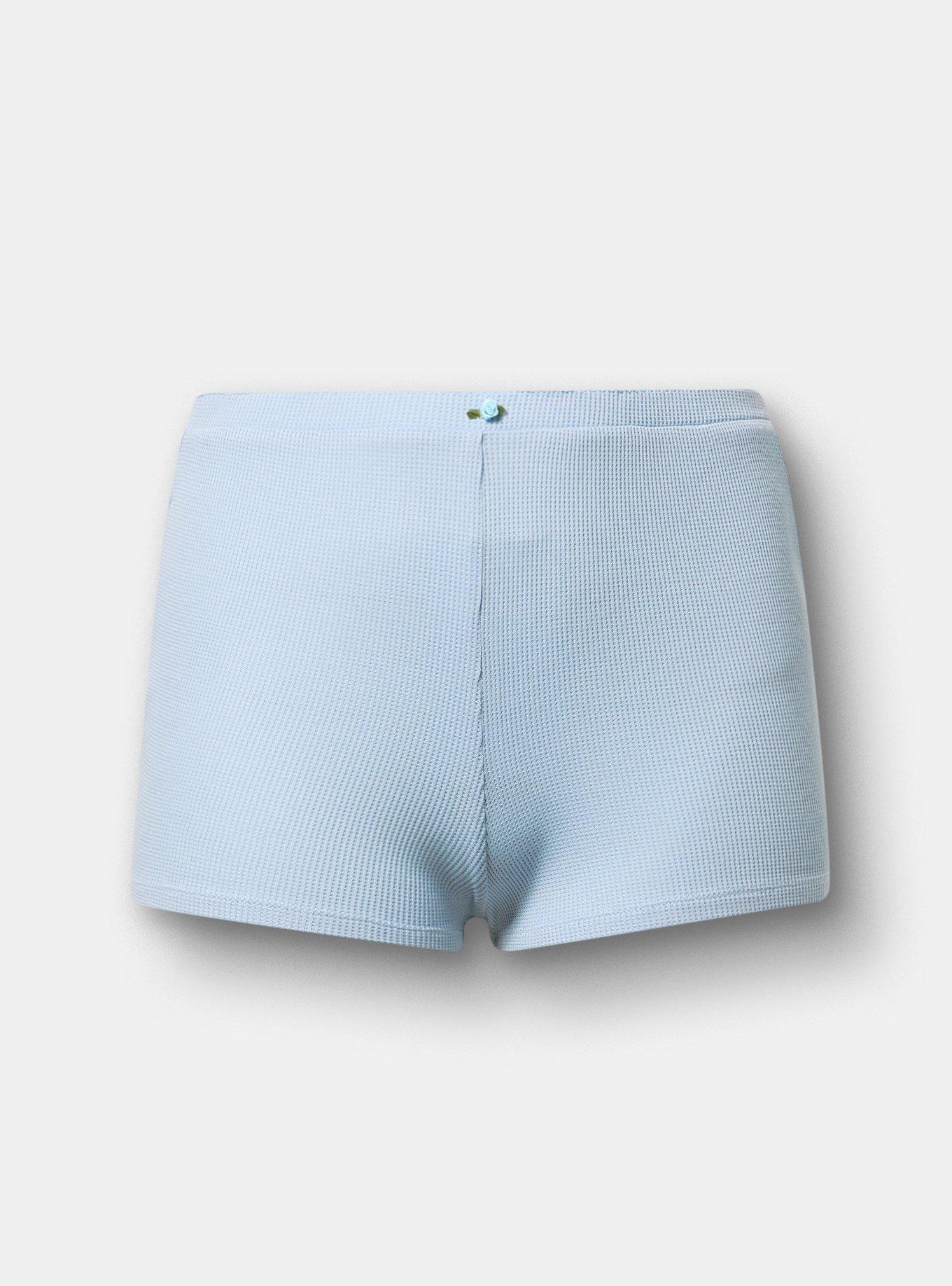 Plus Size Baby Waffle Sleep Short, CASHMERE BLUE, flat