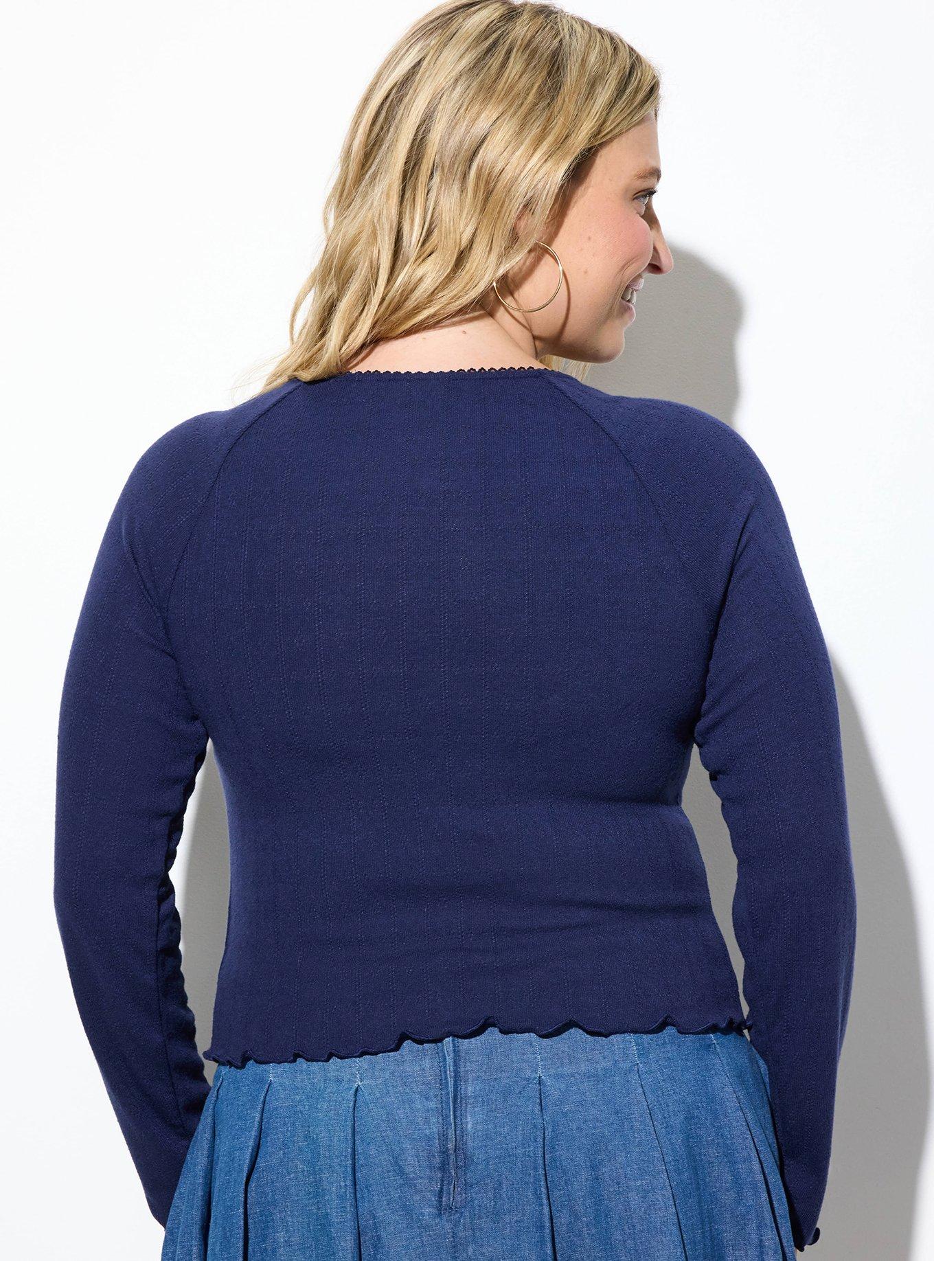 LoveSick Cinch Front Long Sleeve Top, PEACOAT, alternate