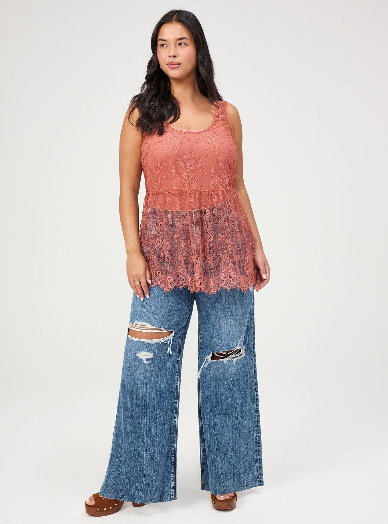 Plus Size - Lace Babydoll Tank - Torrid