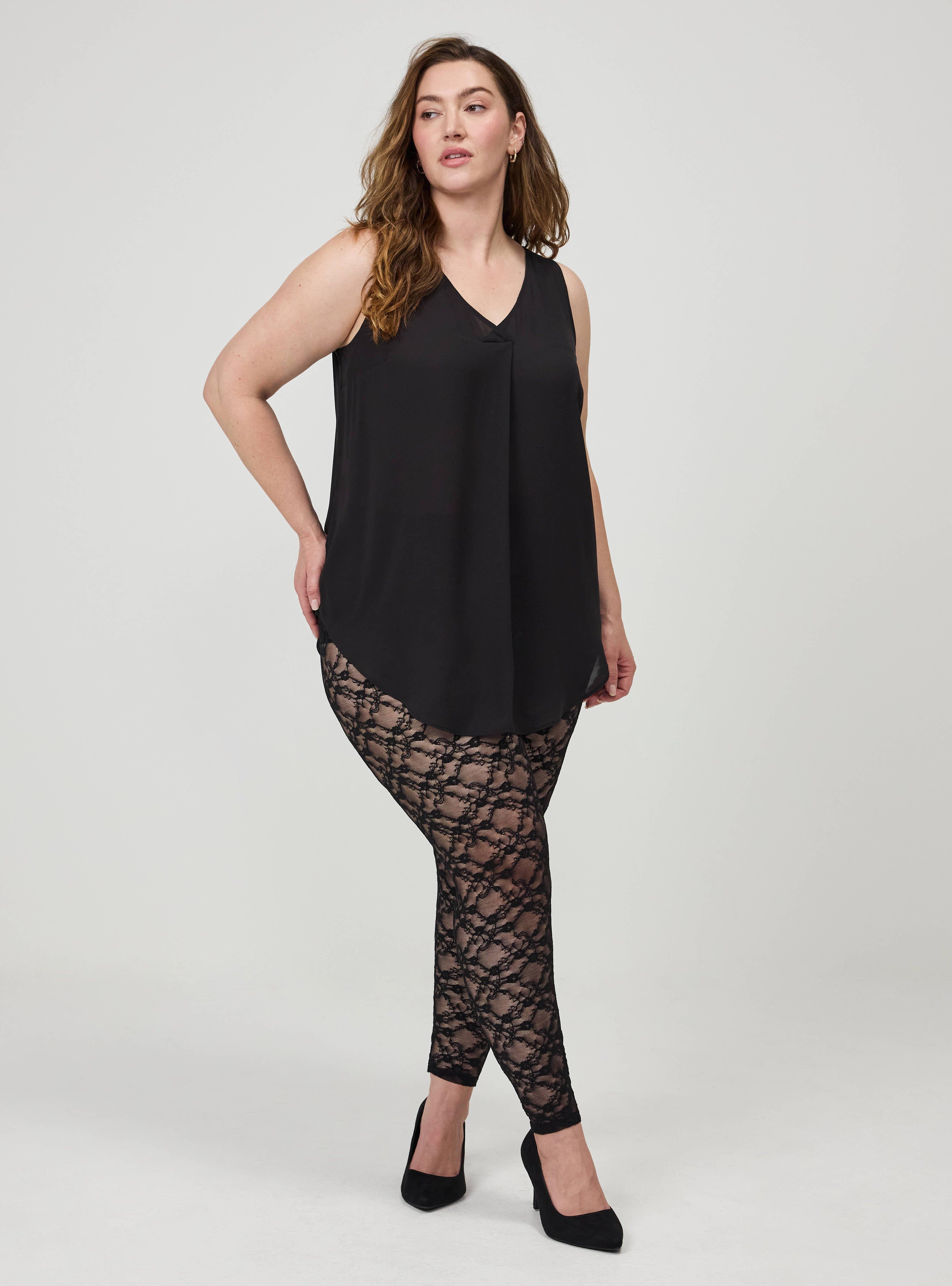 Georgette Tunic Tank, DEEP BLACK, alternate