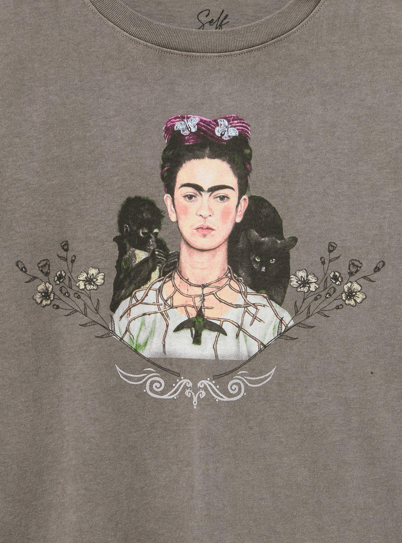 Frida Kahlo Classic Cotton Crew Tee, GREY, alternate