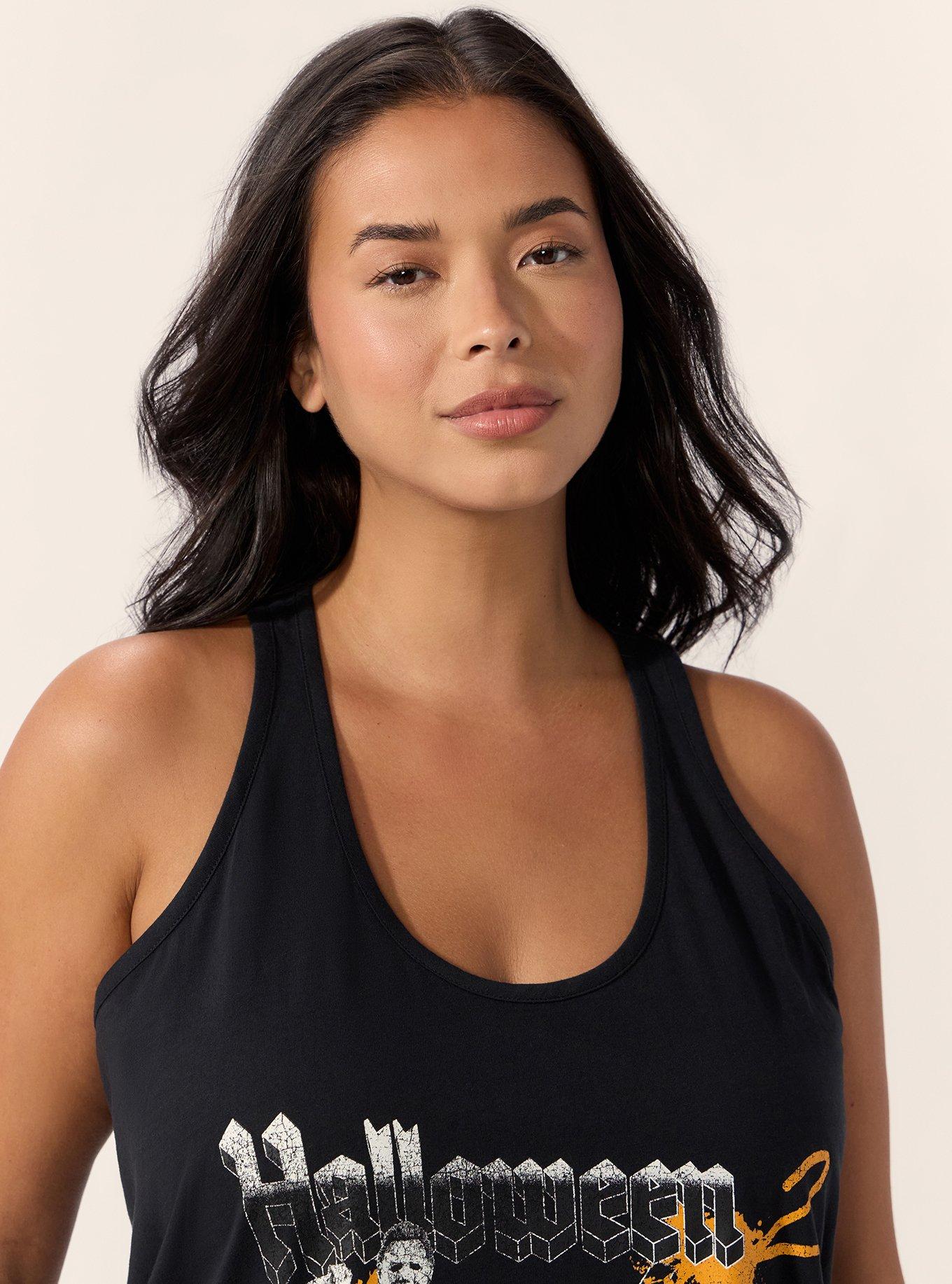 Halloween Lounge Tank, MICHAELS BACK DEEP BLACK, alternate