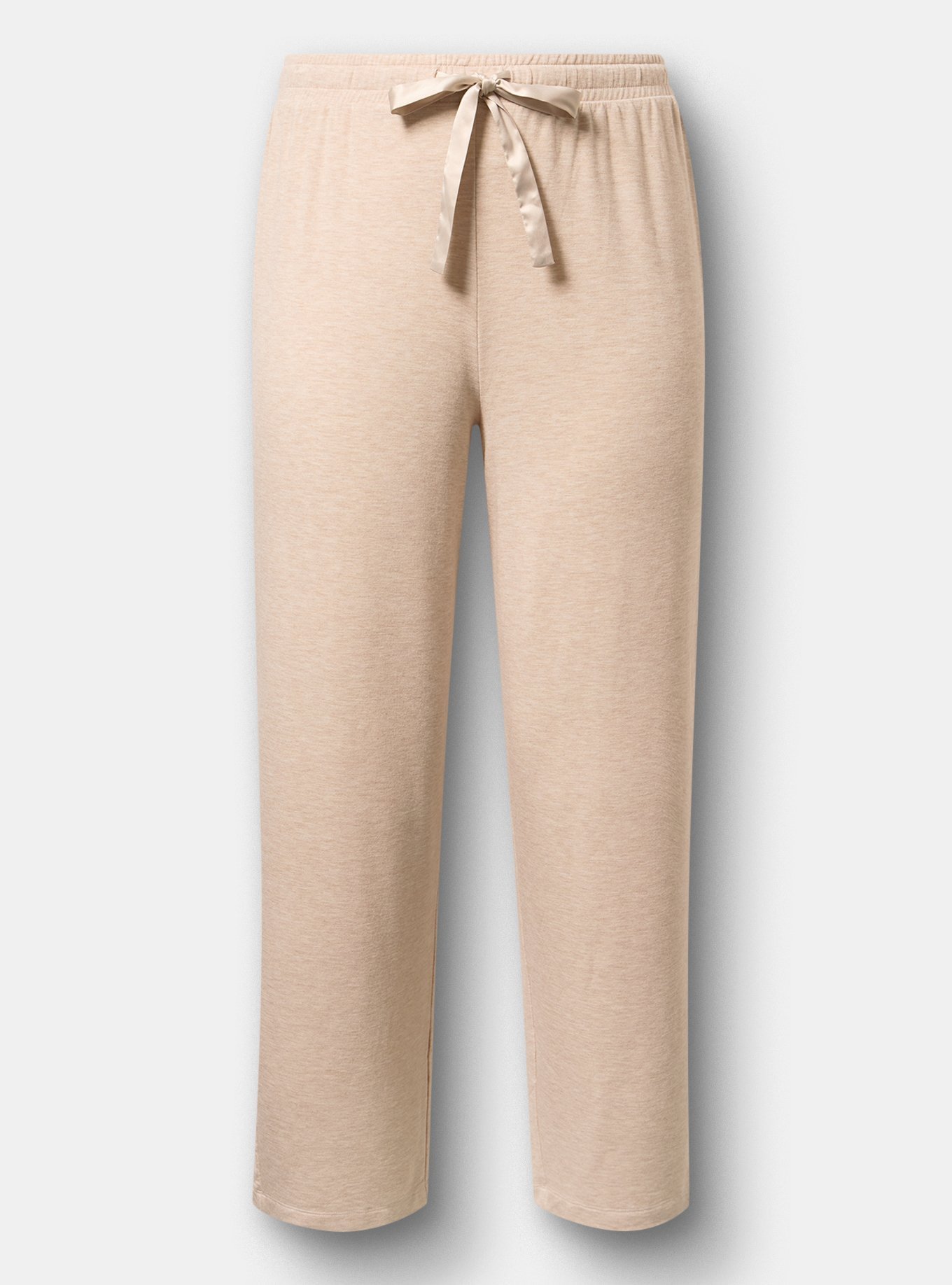 Plus Size Lightweight French Terry Sleep Pant, OATMEAL HEATHER, flat