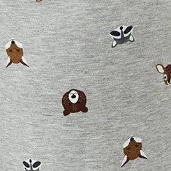 Plus Size Lightweight French Terry Sleep Pant, FOREST CRITTERS GREY, swatch