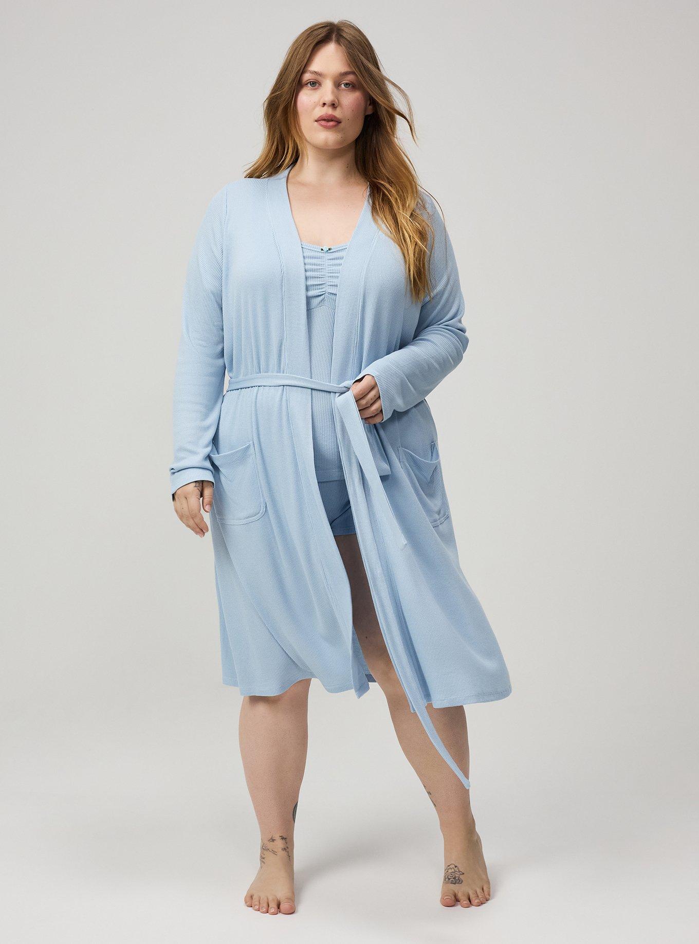 waffle knit sleep dress Qingpeng Womens Waffle Knit Sleep Dress V Neck Short Sleeve Drawstring  Waist Casual Sleepwear Dress for Daily Wear