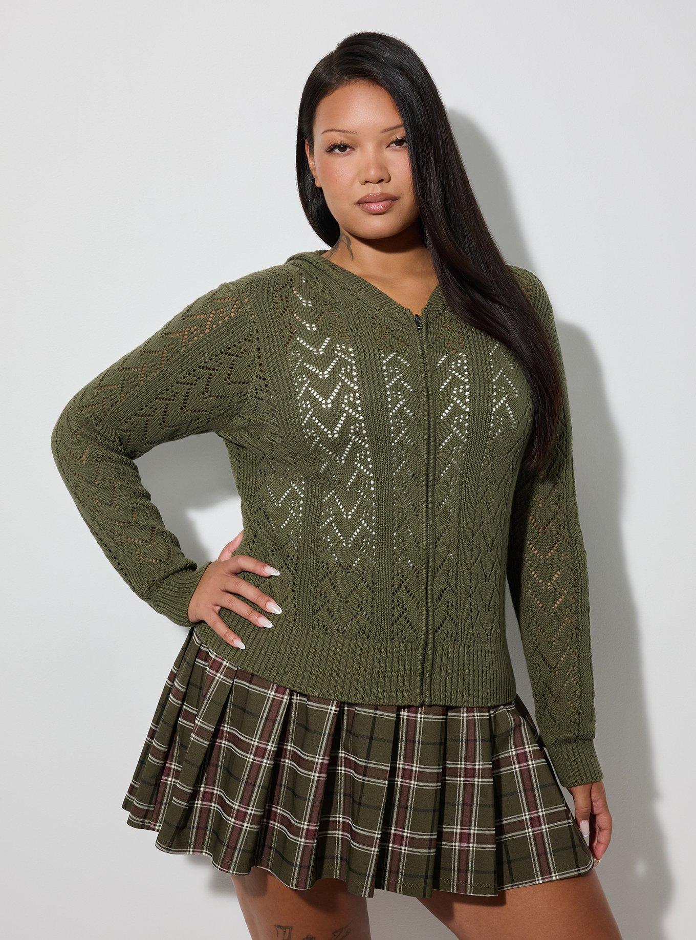LoveSick Zip-Up Sweater, KALAMATA, alternate