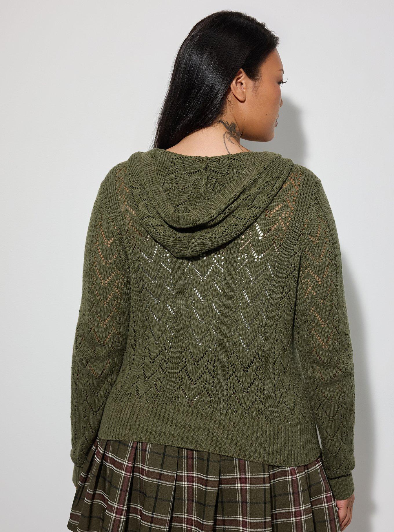 LoveSick Zip-Up Sweater, KALAMATA, alternate