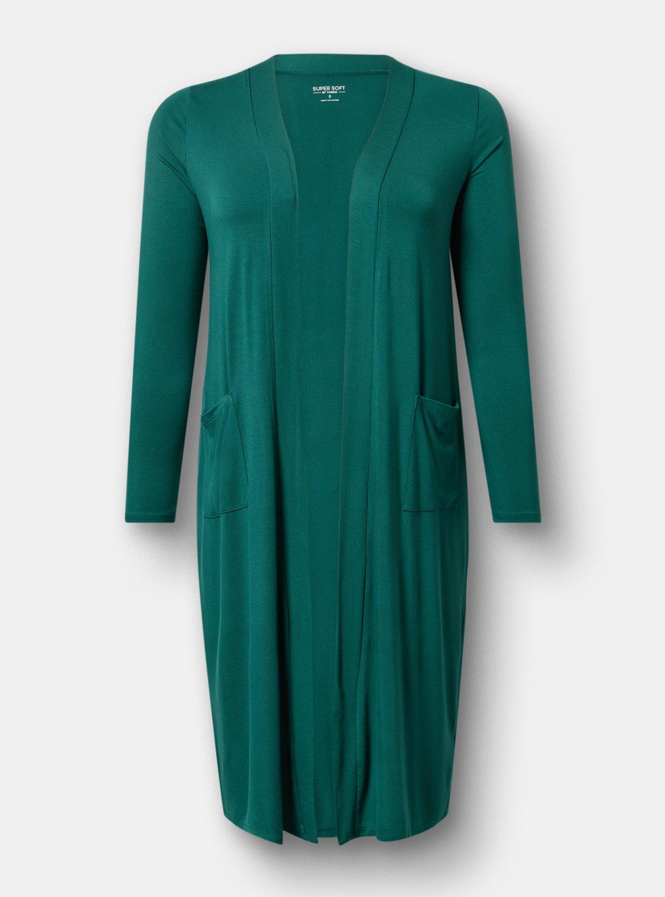 Super Soft Open Front Duster Cardigan, BOTANICAL GARDEN, flat