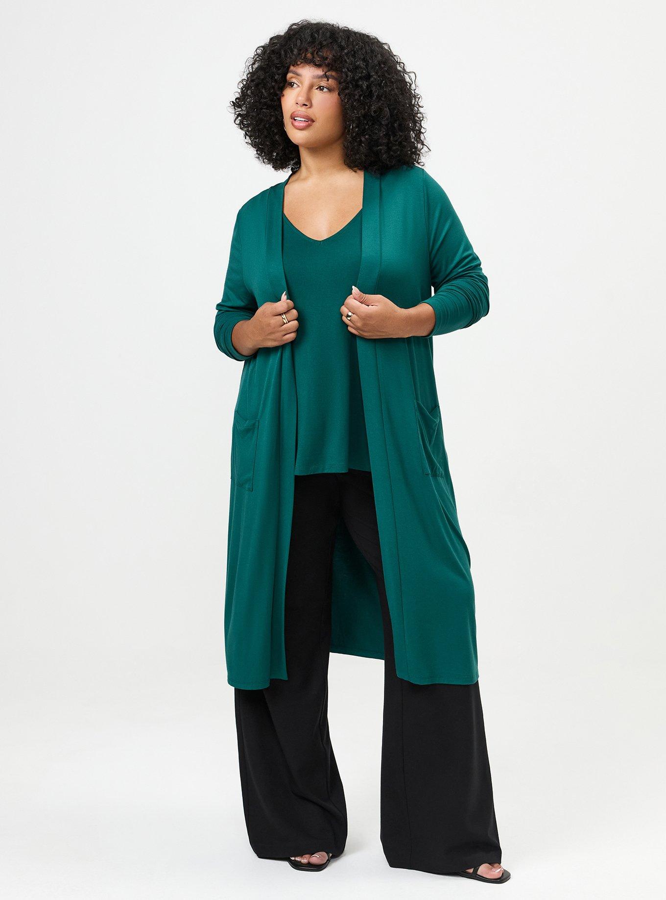 Super Soft Open Front Duster Cardigan, BOTANICAL GARDEN, hi-res