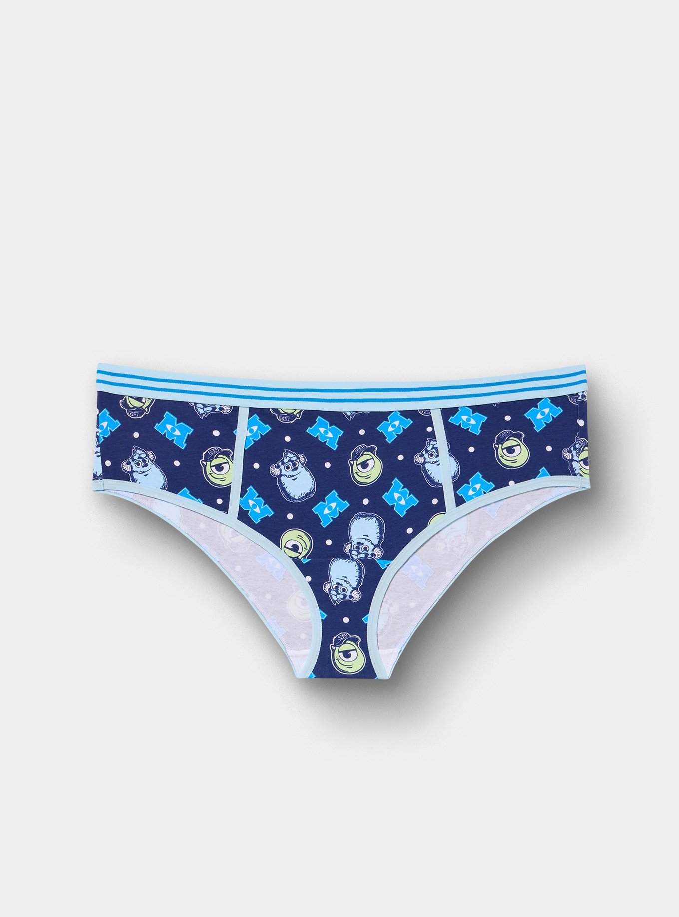 Plus Size Monsters, Inc. Mid-Rise Cotton Hipster Panty, MULTI, hi-res