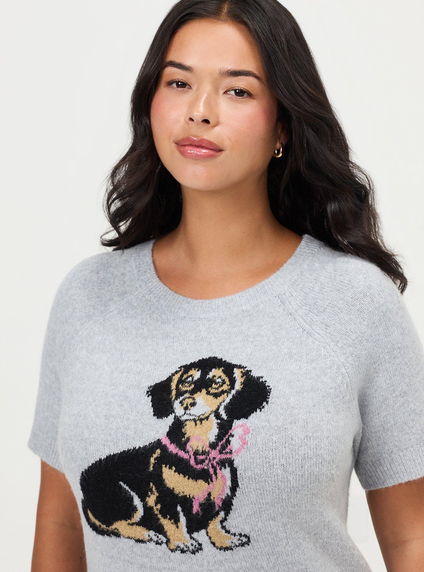 Vegan Cashmere Crew Pullover Sweater, LIGHT HEATHER GREY VEGAN CASHMERE, alternate