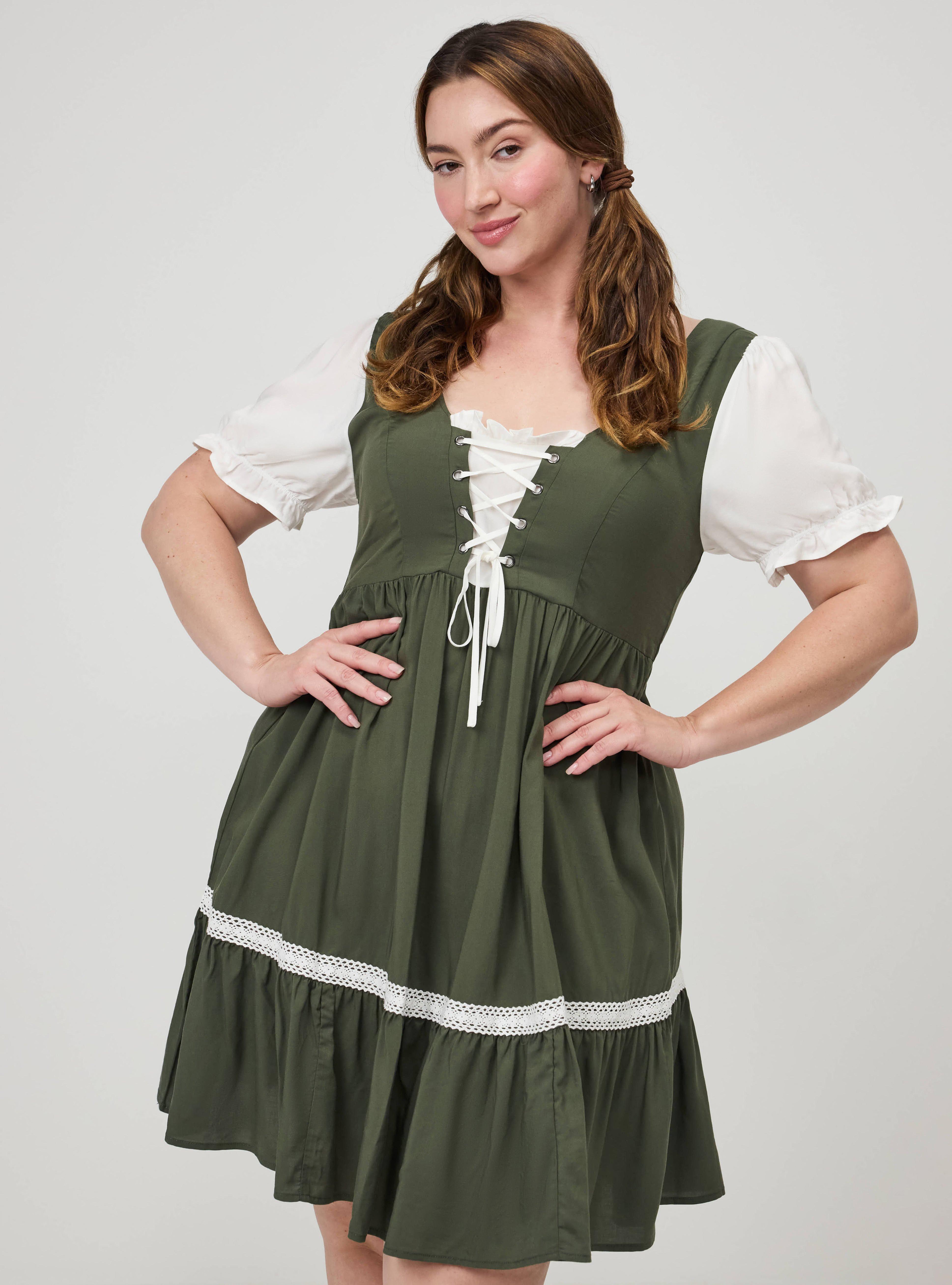 Plus Size Halloween Renaissance Dress, DEEP DEPTHS, alternate