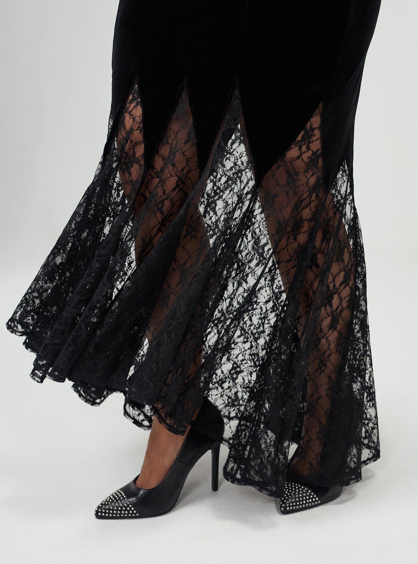 Halloween Spiders & Lace Dress, DEEP BLACK, alternate