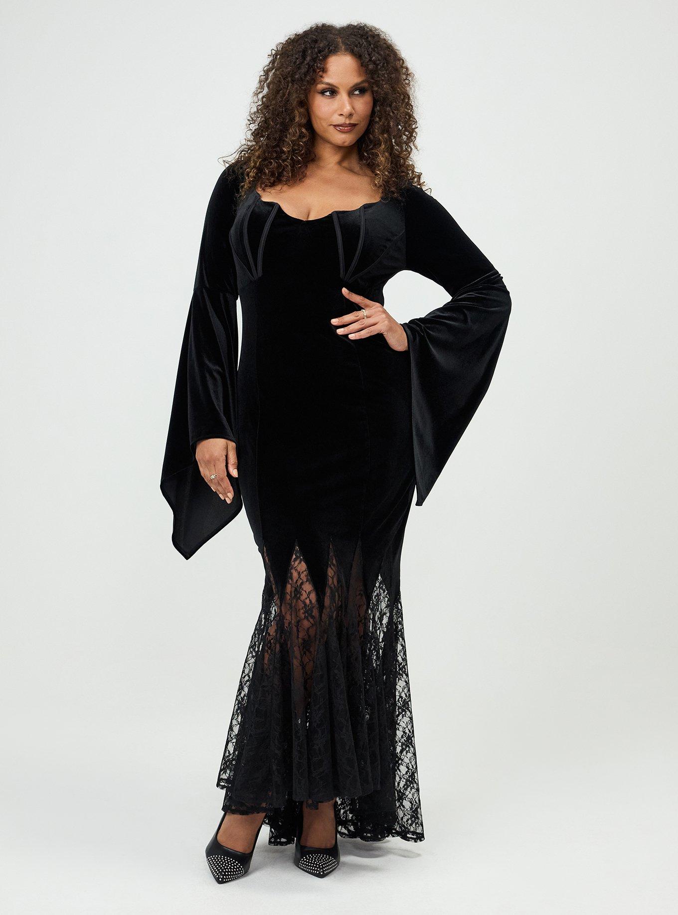 black lace dress halloween New Arrival Black Floral Jacquard Renaissance Medieval Square Collar Lace Long Sleeves Gothic Victorian Dress Halloween Costume