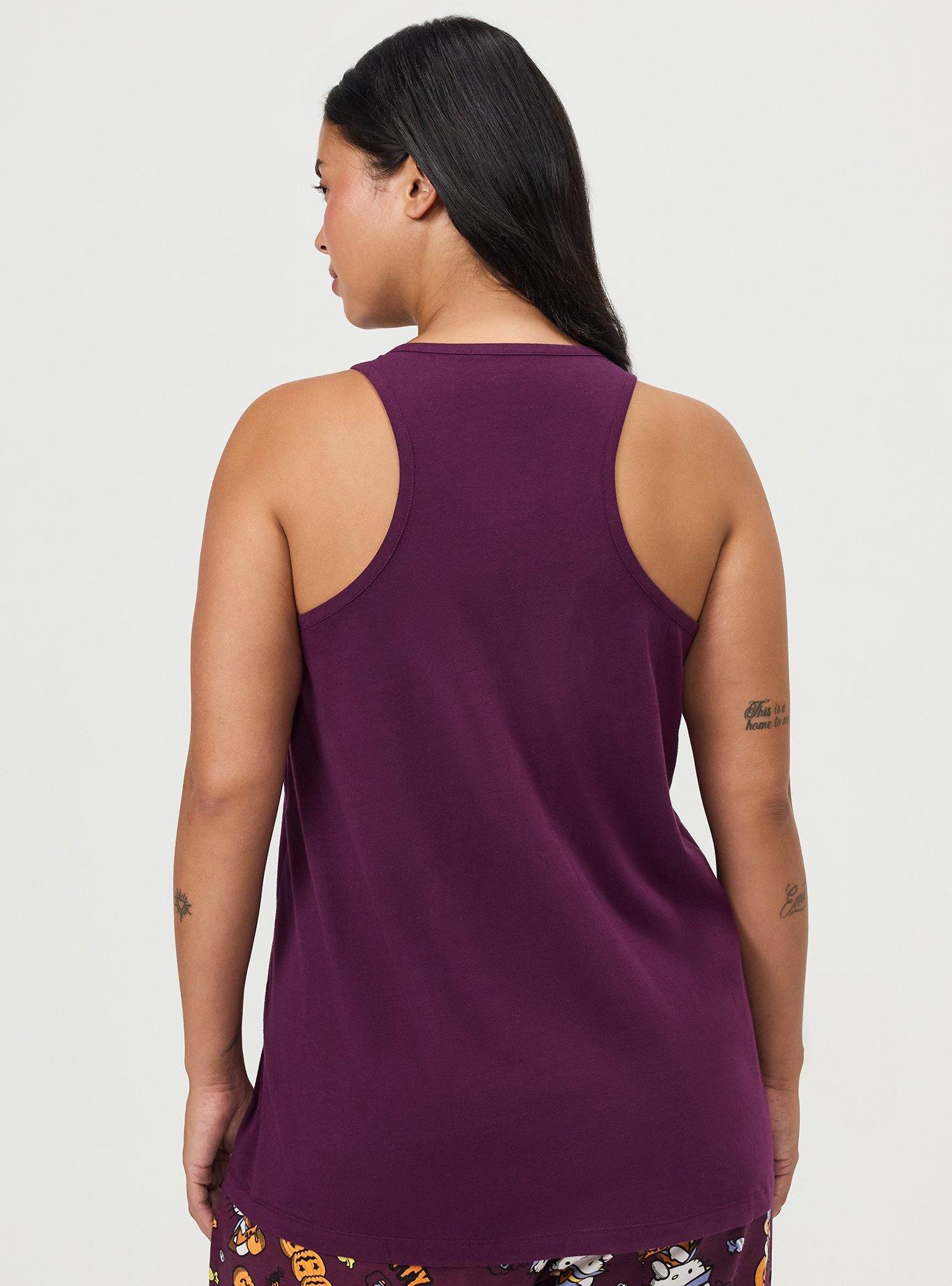 Hello Kitty Lounge Tank, HAPPY HALLOWEEN HELLO KITTY PURPLE, alternate
