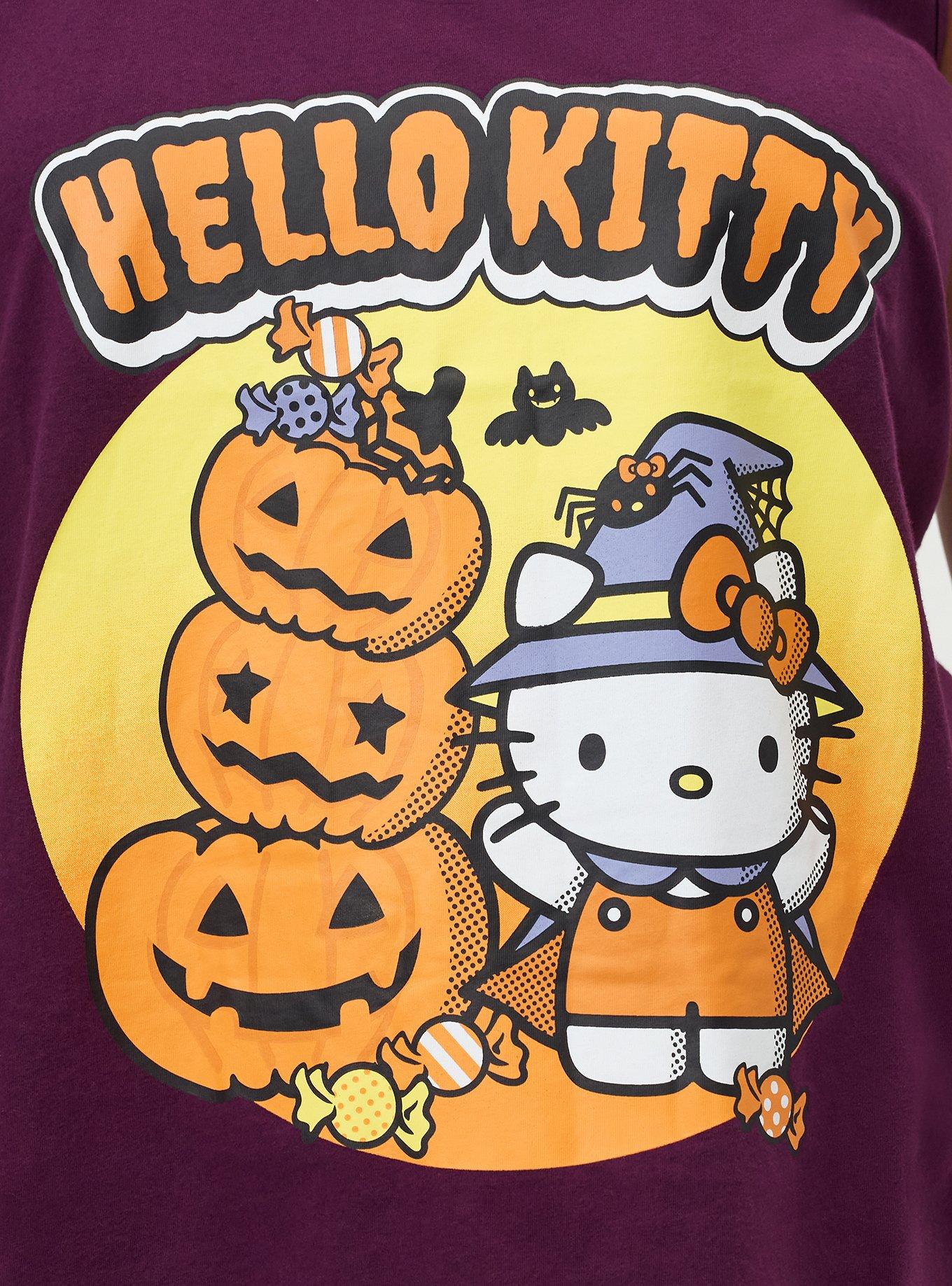 Hello Kitty Lounge Tank, HAPPY HALLOWEEN HELLO KITTY PURPLE, alternate