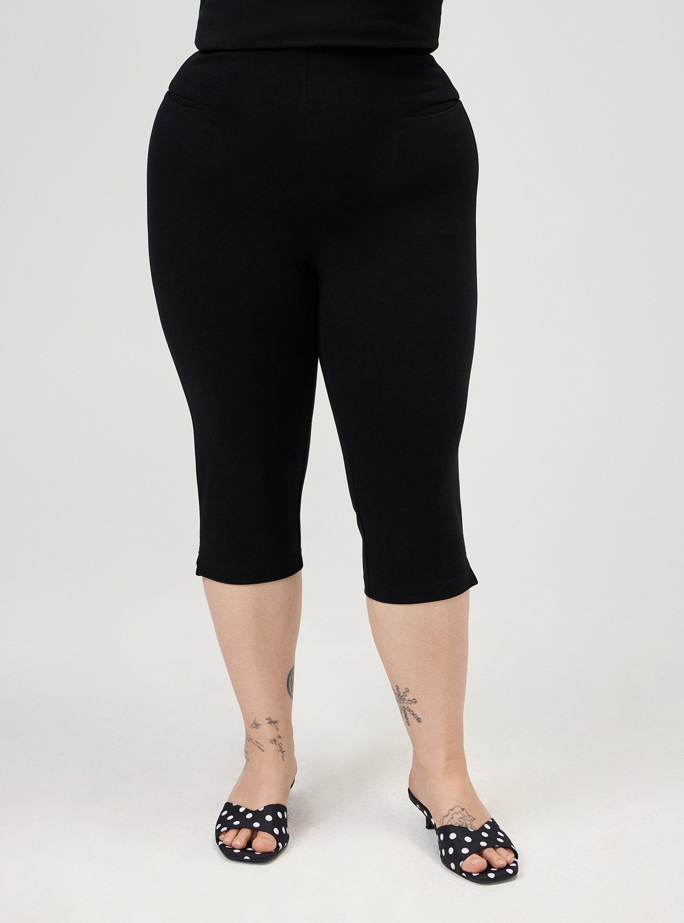 Retro Chic Pull-On Capri Pant, DEEP BLACK, alternate