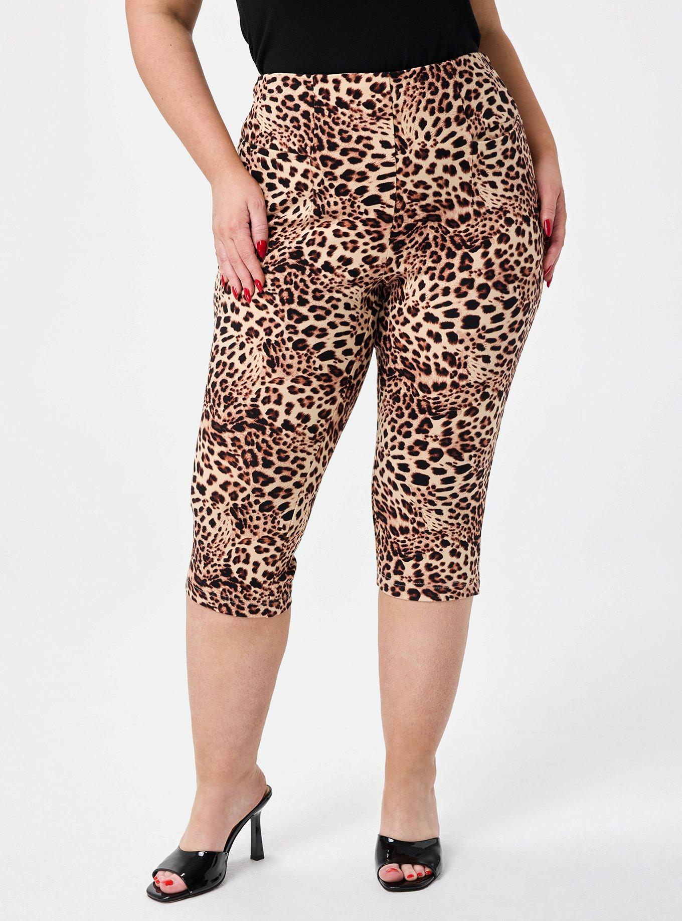 Retro Chic Pull-On Capri Pant, SHAYLA LEOPARD TAN, alternate