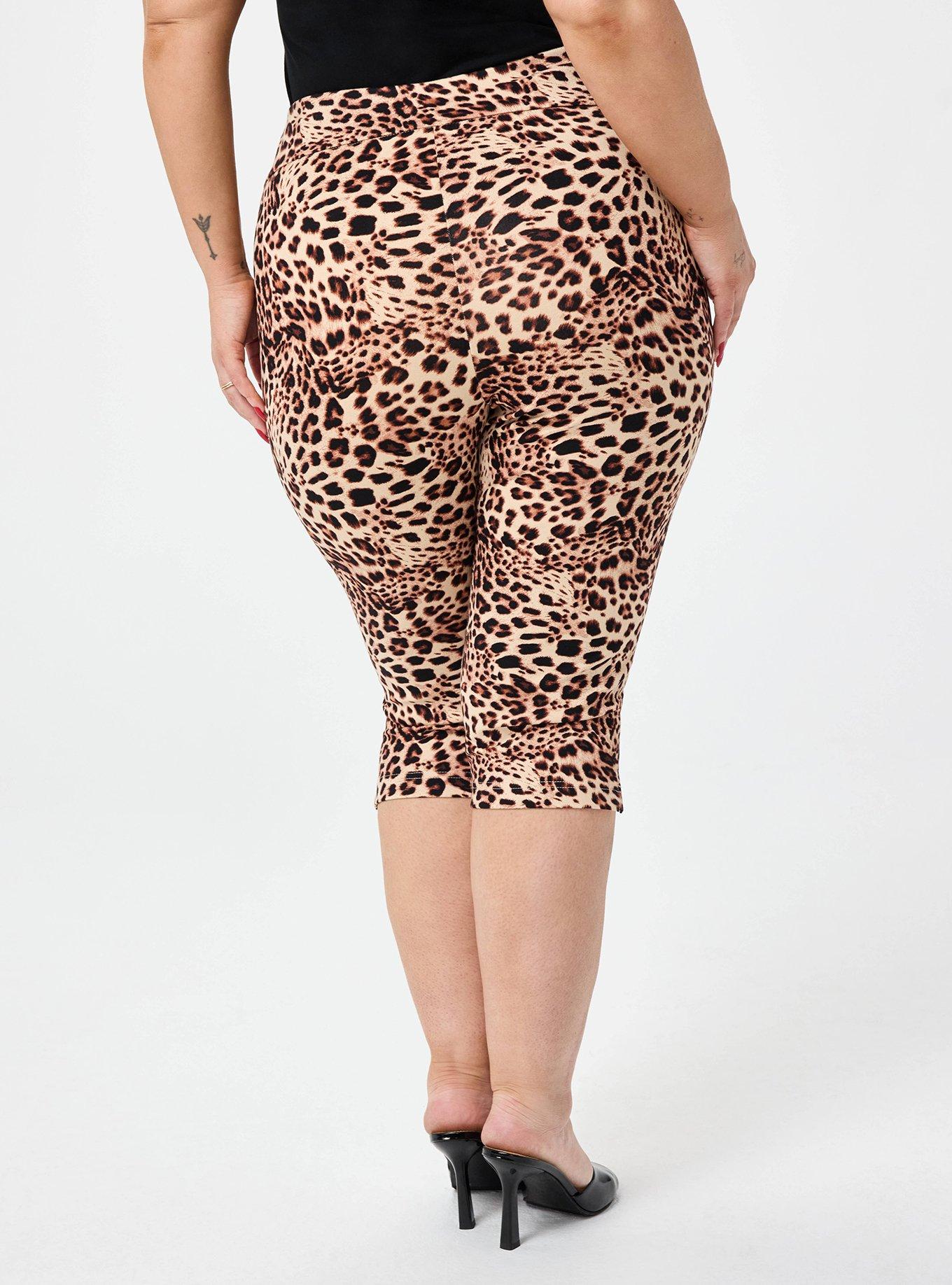 Retro Chic Pull-On Capri Pant, SHAYLA LEOPARD TAN, alternate