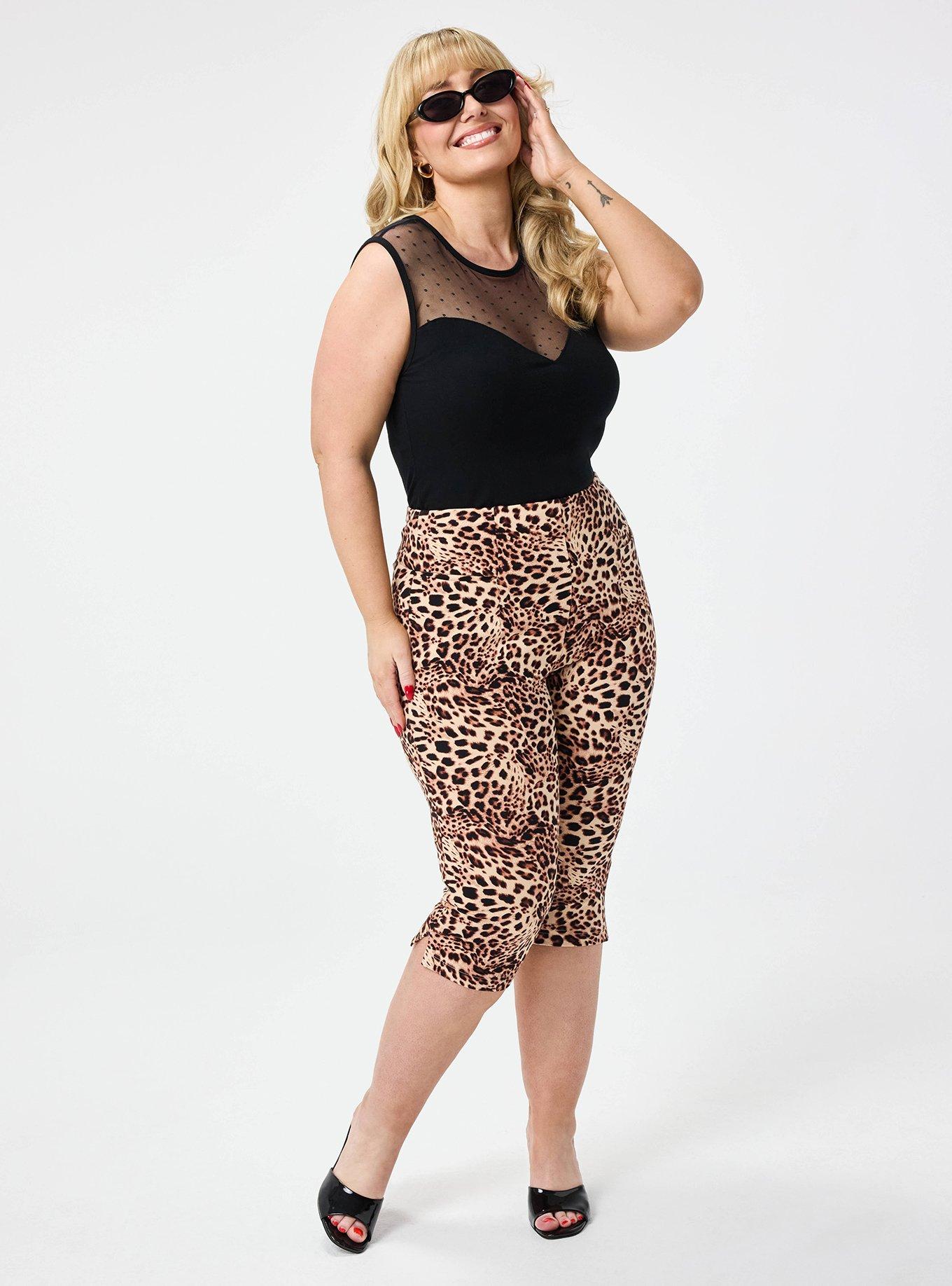 Retro Chic Pull-On Capri Pant, SHAYLA LEOPARD TAN, hi-res