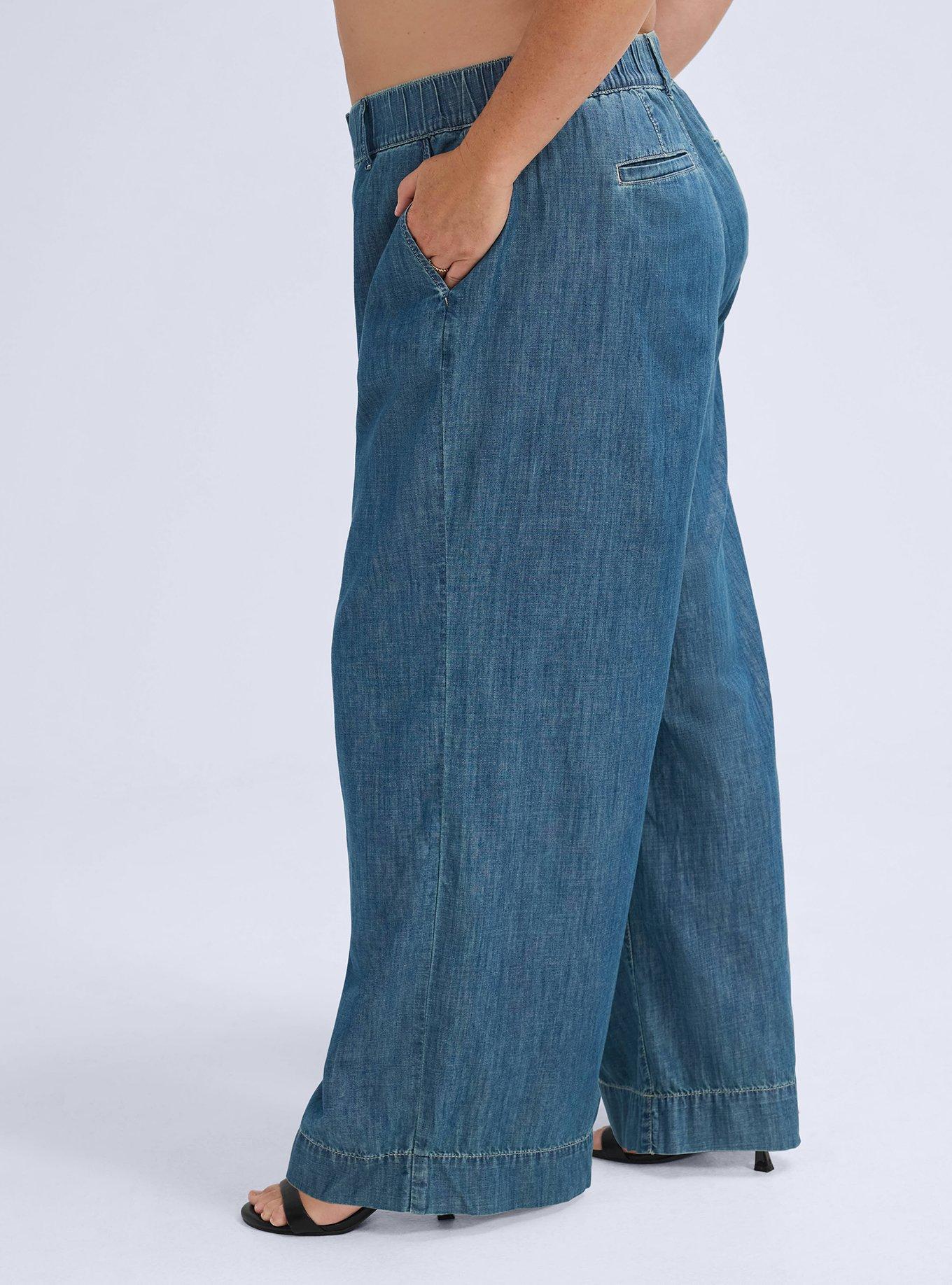 Belle Isle High-Rise Baggy Flare Trouser Jean, SURE SHOT, alternate