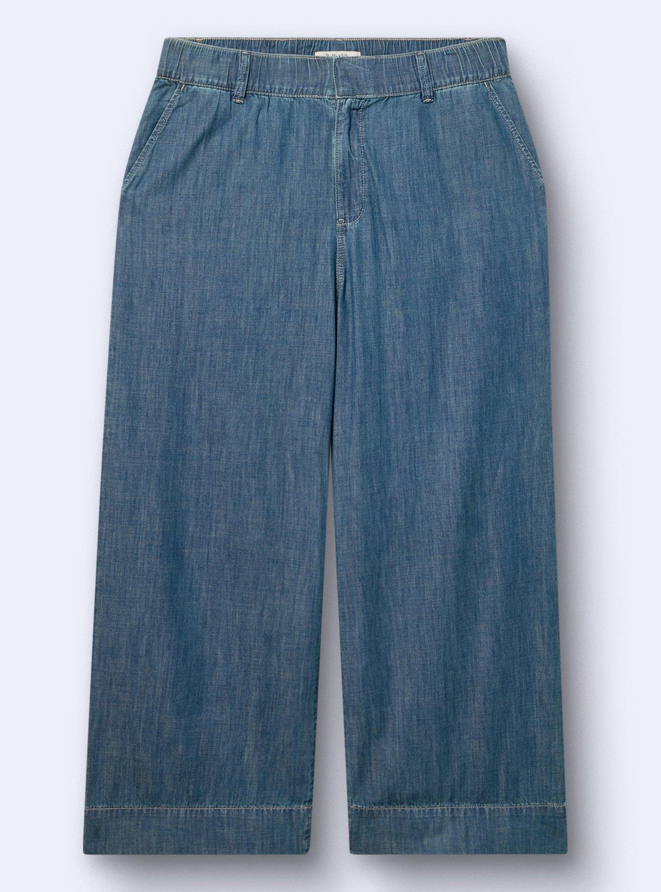 Belle Isle High-Rise Baggy Flare Trouser Jean, SURE SHOT, flat