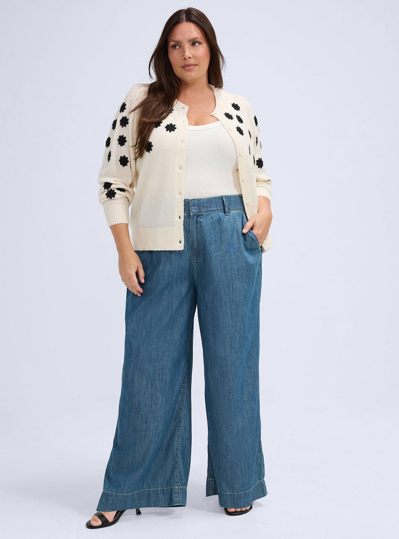 Belle Isle High-Rise Baggy Flare Trouser Jean, SURE SHOT, hi-res