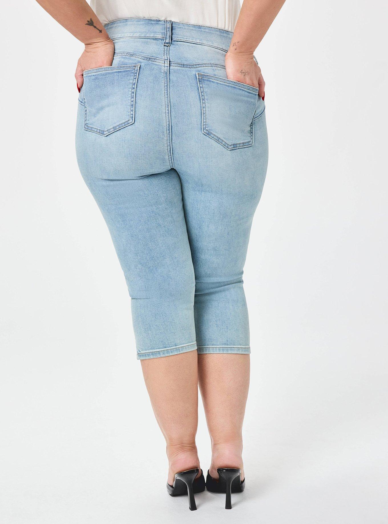 Plus Size Retro Chic Bombshell Clam Digger Pant, CHAKRA, alternate