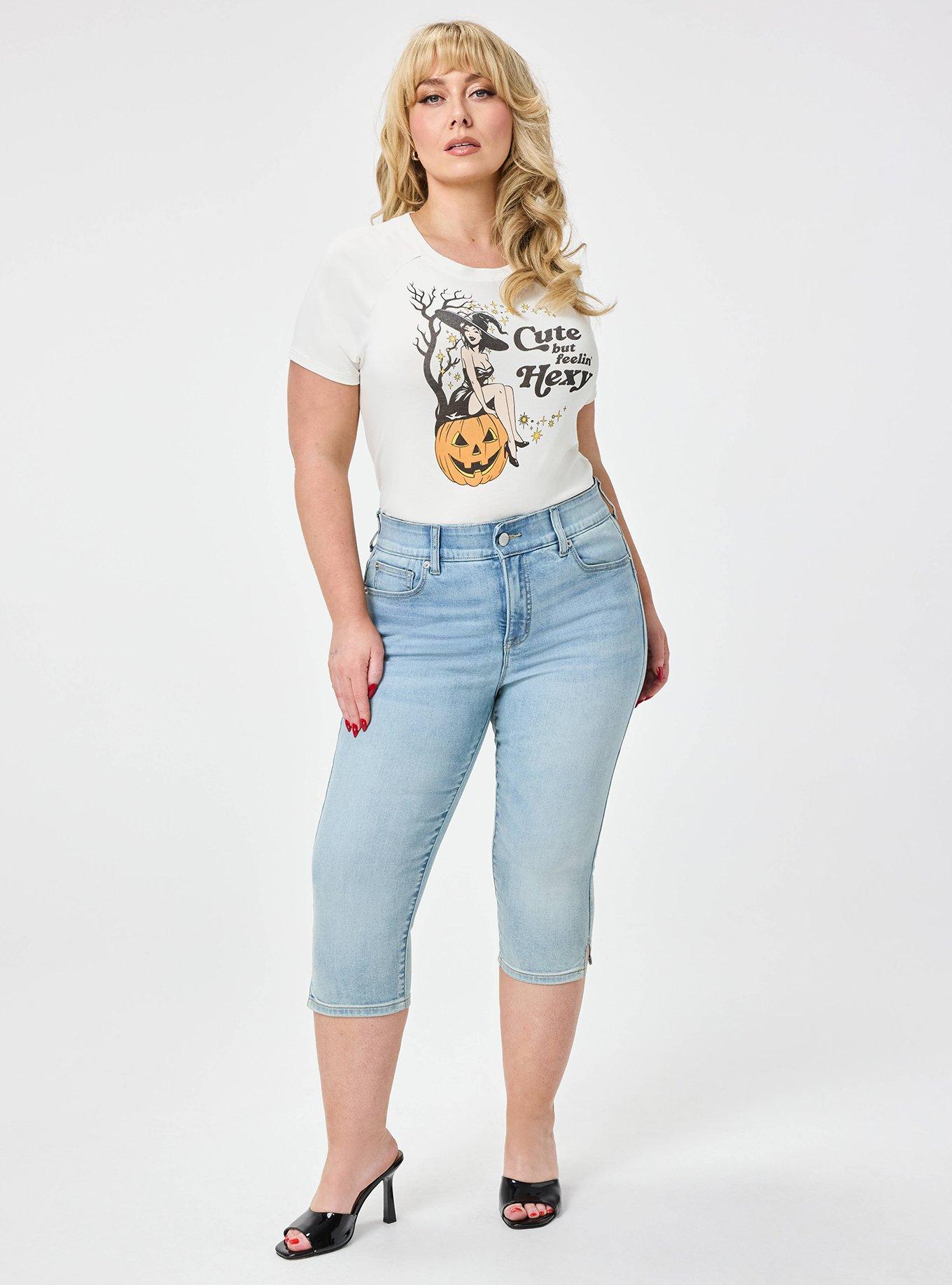 Plus Size Retro Chic Bombshell Clam Digger Pant, CHAKRA, hi-res