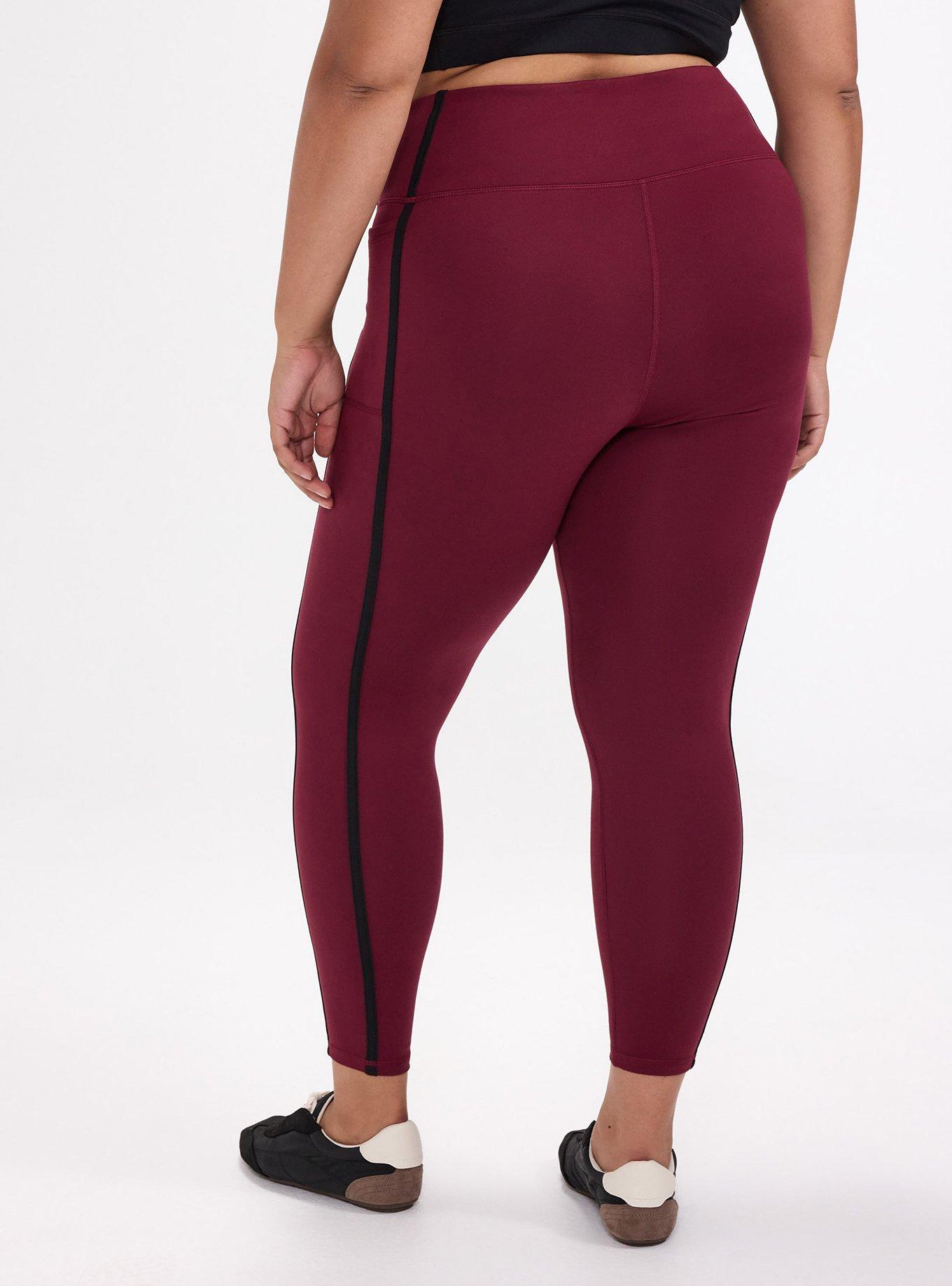 TRU Performance Butter Full Length Active Legging, MAROON BANNER, alternate