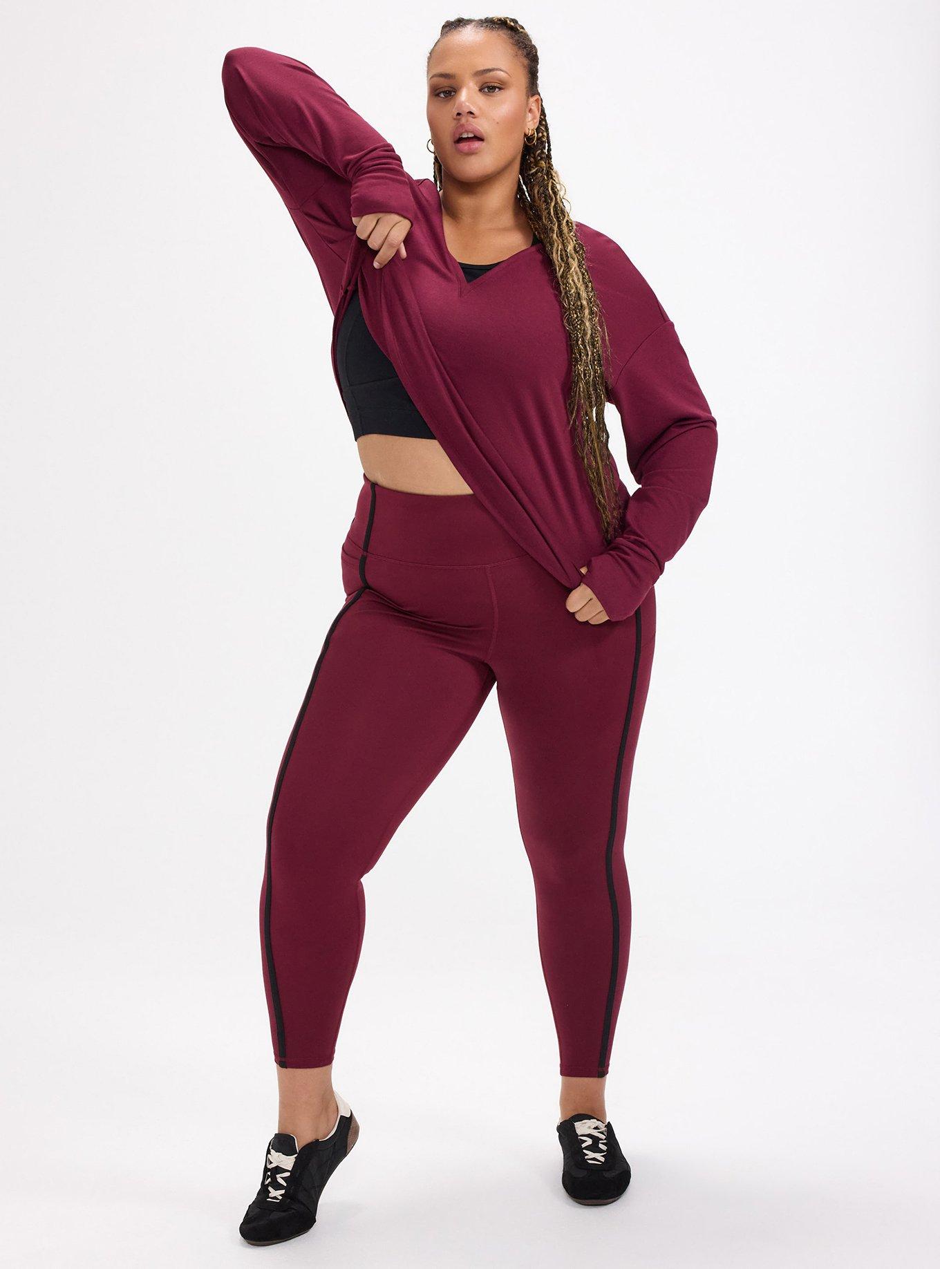 TRU Performance Butter Full Length Active Legging, MAROON BANNER, hi-res